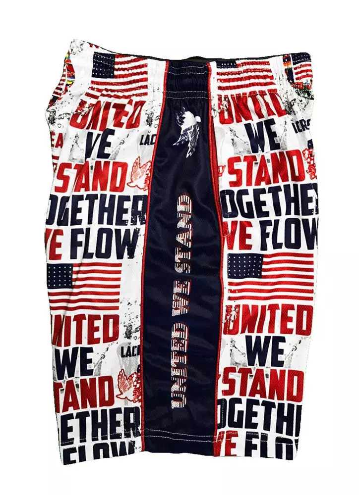 Flow Society Big Boys' United We Flow​ Attack Shorts -White/Blue - WHITE/BLUE