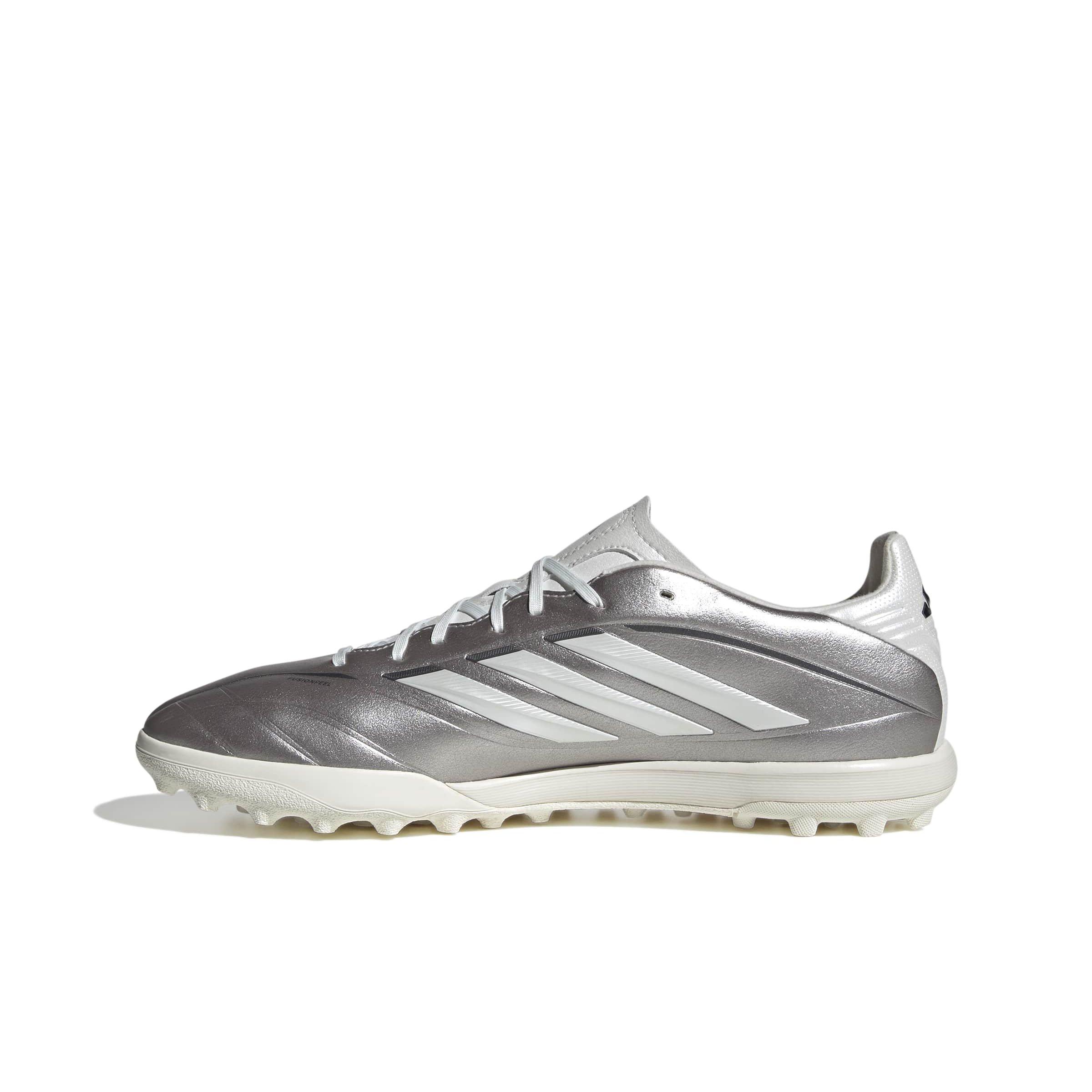 adidas Copa Pure IV League Turf "Taupe Metallic/Zero Metallic/Night Metallic" Men's Soccer Shoe - TAUPE/ZERO/NIGHT Thumbnail View 2