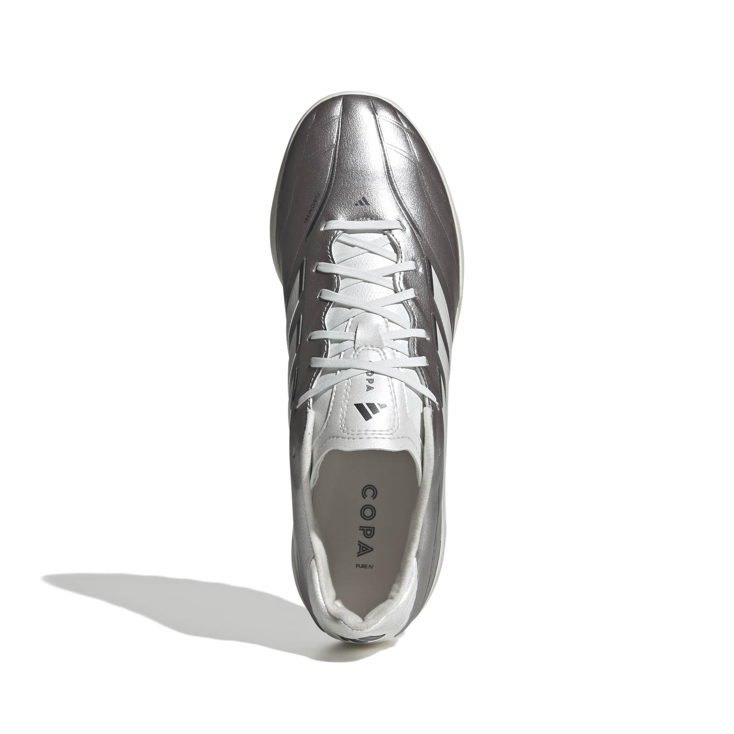 adidas Copa Pure IV League Turf "Taupe Metallic/Zero Metallic/Night Metallic" Men's Soccer Shoe - TAUPE/ZERO/NIGHT Thumbnail View 5