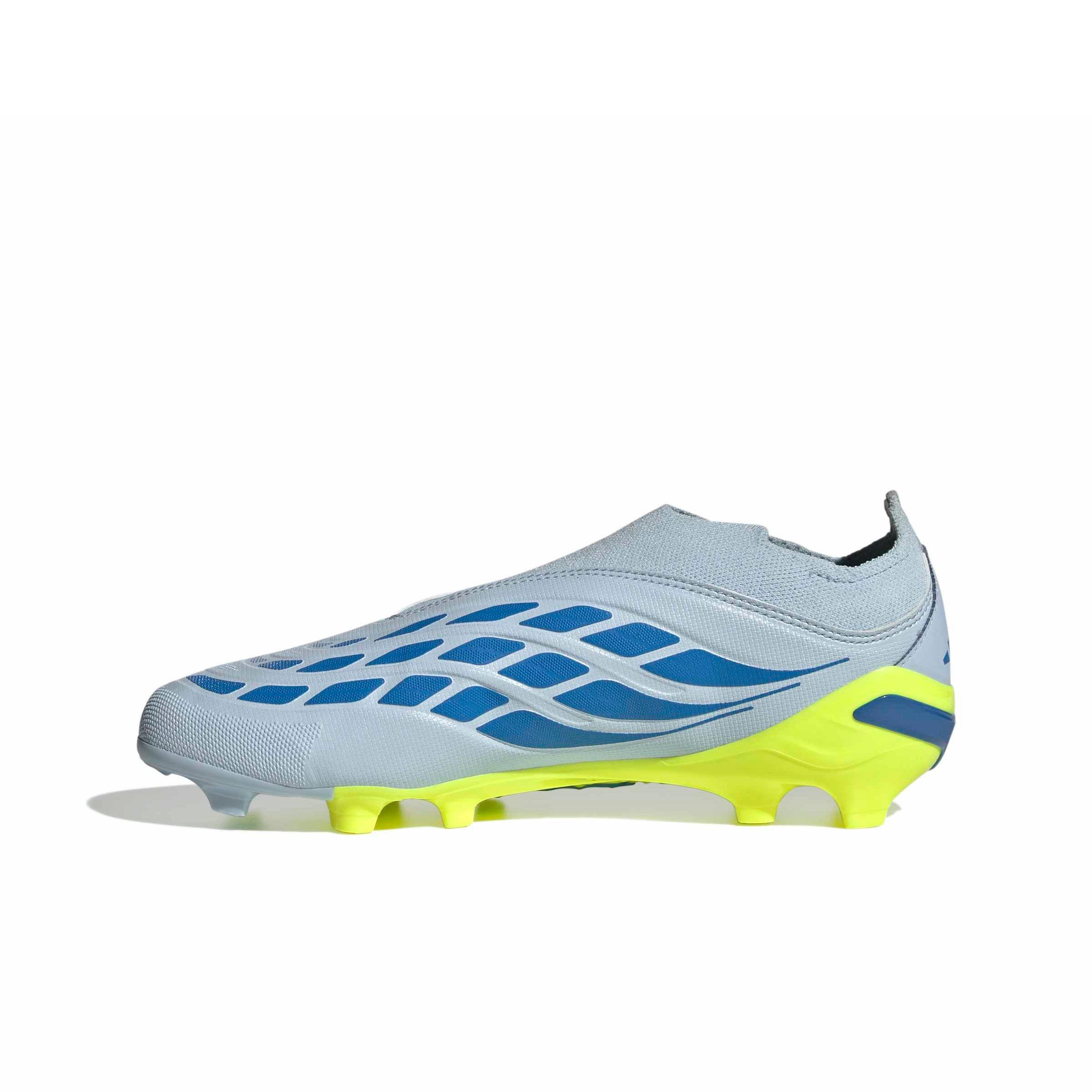 adidas Predator League Laceless FG "Crystal Sky/Ray Blue/Yellow 2" Grade School Kids' Soccer Cleat - SKY/BLUE/YELLOW Thumbnail View 2