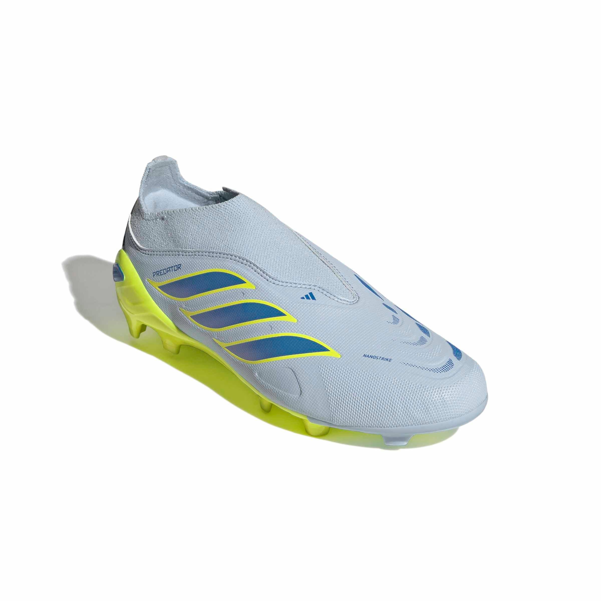adidas Predator League Laceless FG "Crystal Sky/Ray Blue/Yellow 2" Grade School Kids' Soccer Cleat - SKY/BLUE/YELLOW Thumbnail View 3