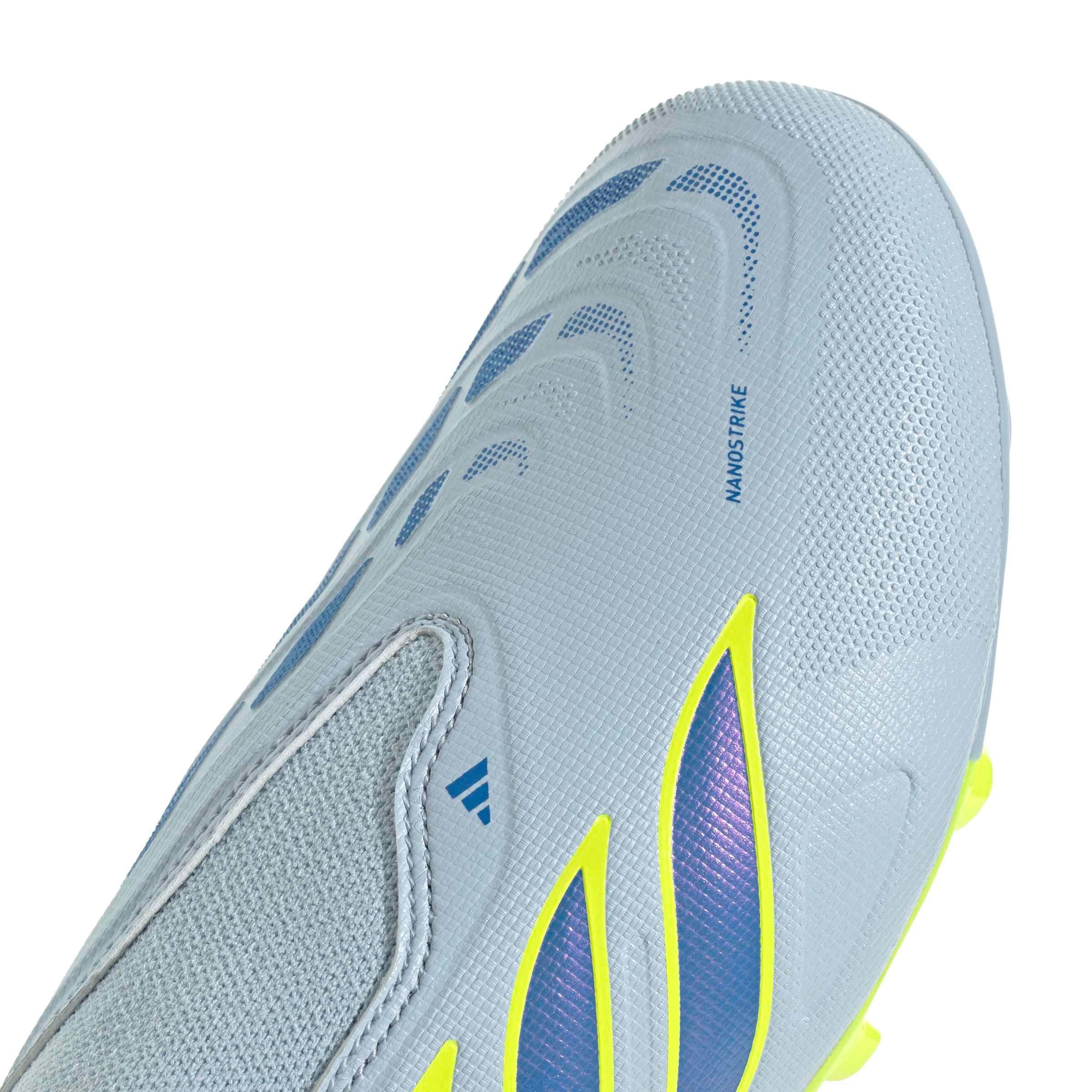 adidas Predator League Laceless FG "Crystal Sky/Ray Blue/Yellow 2" Grade School Kids' Soccer Cleat - SKY/BLUE/YELLOW Thumbnail View 7