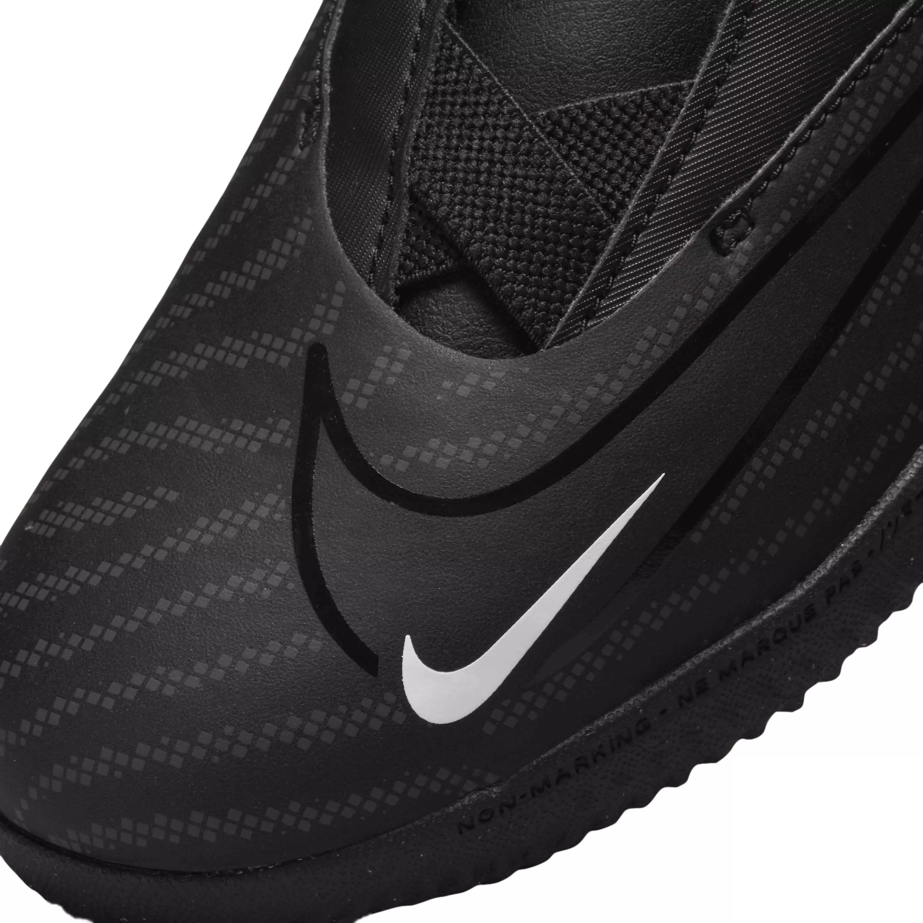 Nike Jr. Phantom GX Academy IC "Black/Summit White/Dark Smoke Grey" Grade School Kids' Cleat - BLACK/WHITE/DK GREY