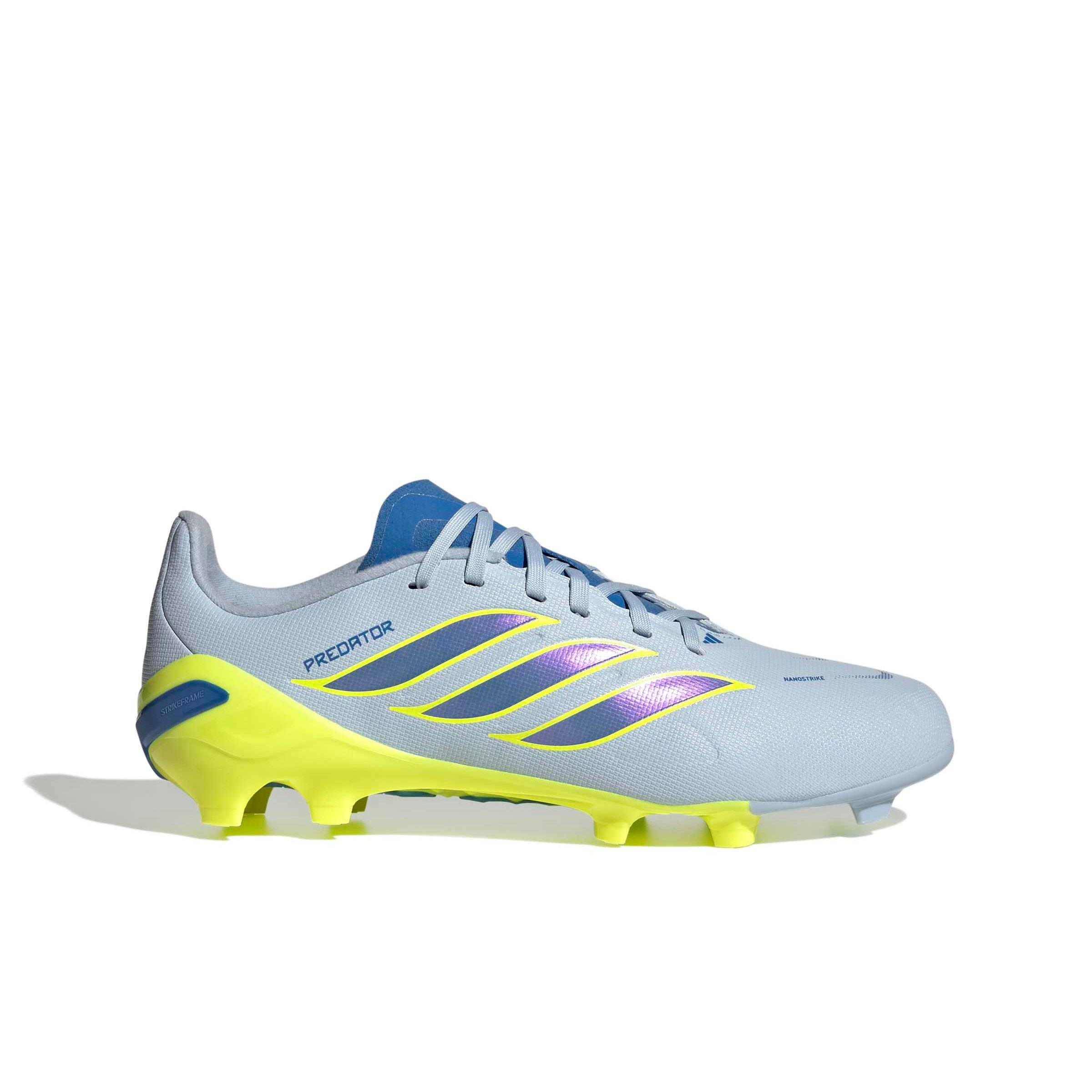 adidas Predator League FG "Crystal Sky/Ray Blue/Team Solar Yellow 2" Grade School Kids' Soccer Cleat - SKY/BLUE/YELLOW Thumbnail View 1