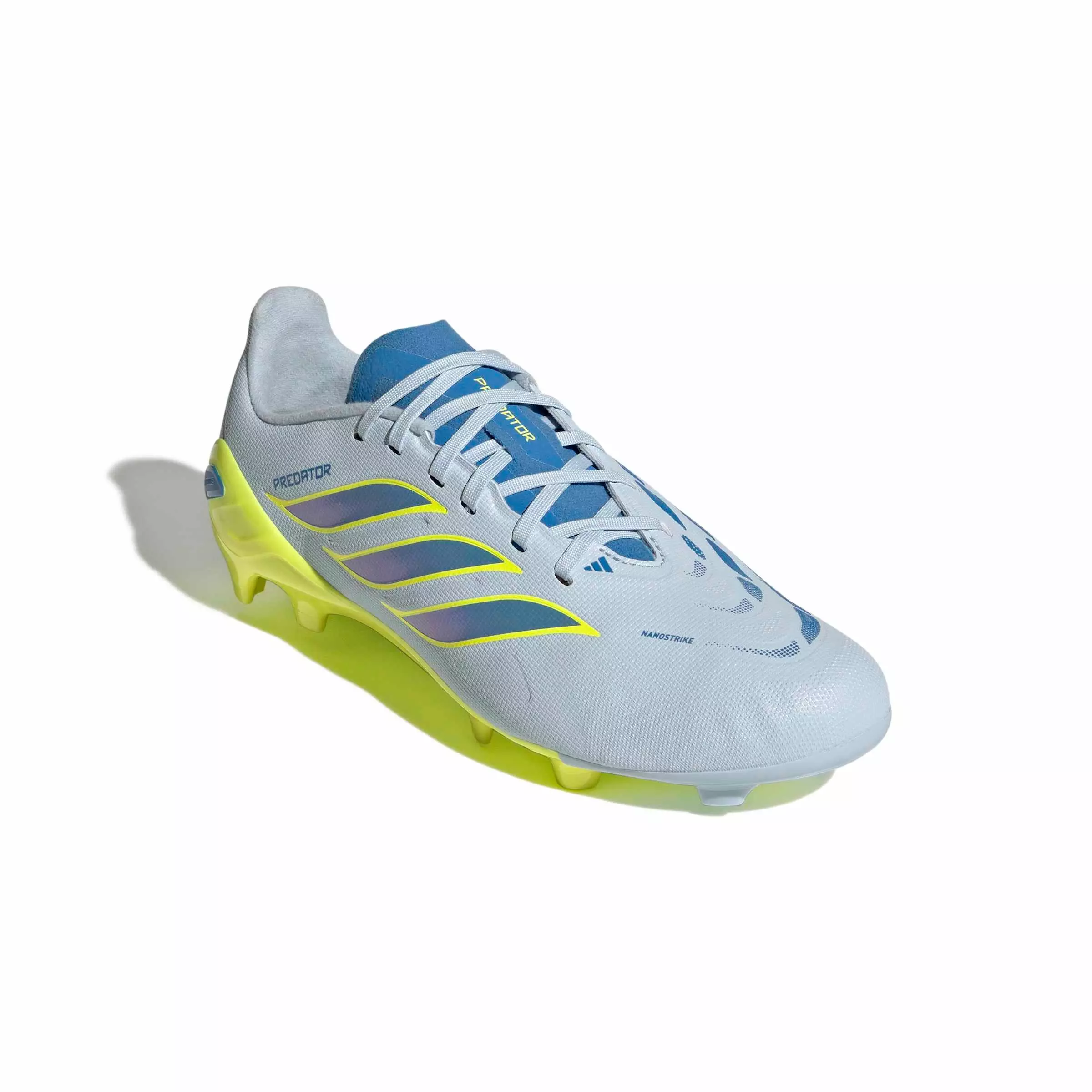 adidas Predator League FG "Crystal Sky/Ray Blue/Team Solar Yellow 2" Grade School Kids' Soccer Cleat - SKY/BLUE/YELLOW