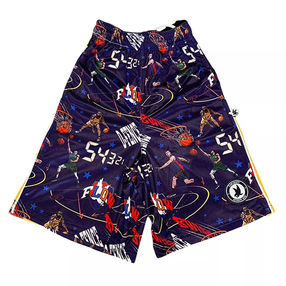 Flow Society Big Boys' Triple Double Flow Shorts - Blue/Red - BLUE/RED