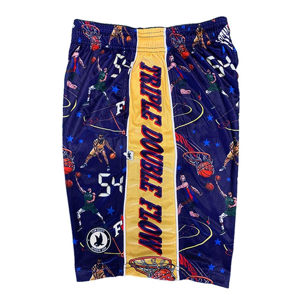 Flow Society Triple Double Flow Big Boys' Blue/Red Shorts