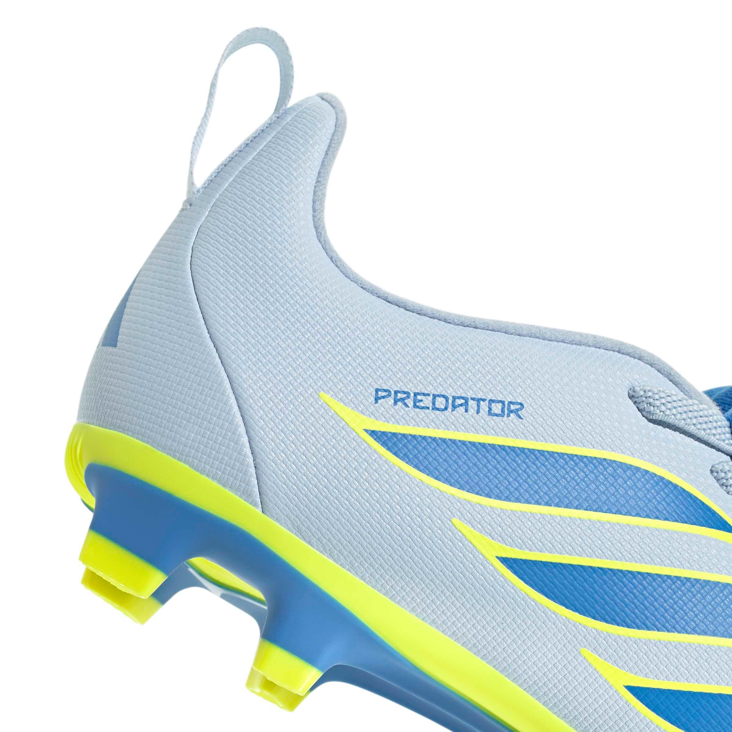 adidas Predator Club FOTEL FG "Crystal Sky/Ray Blue/Solar Yellow 2" Grade School Kids' Soccer Cleat - SKY/BLUE/YELLOW Thumbnail View 8