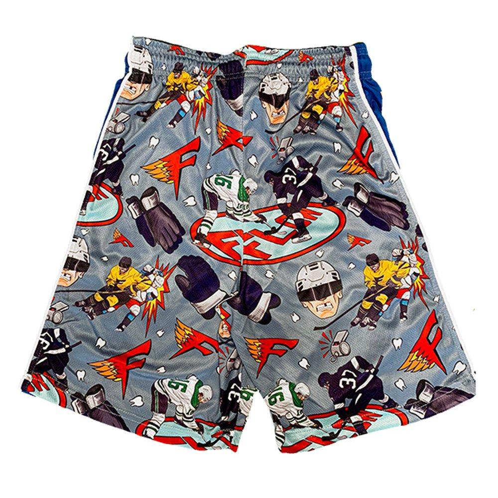 Flow Society Hip Check Hockey Big Boys' Blue/Grey Shorts