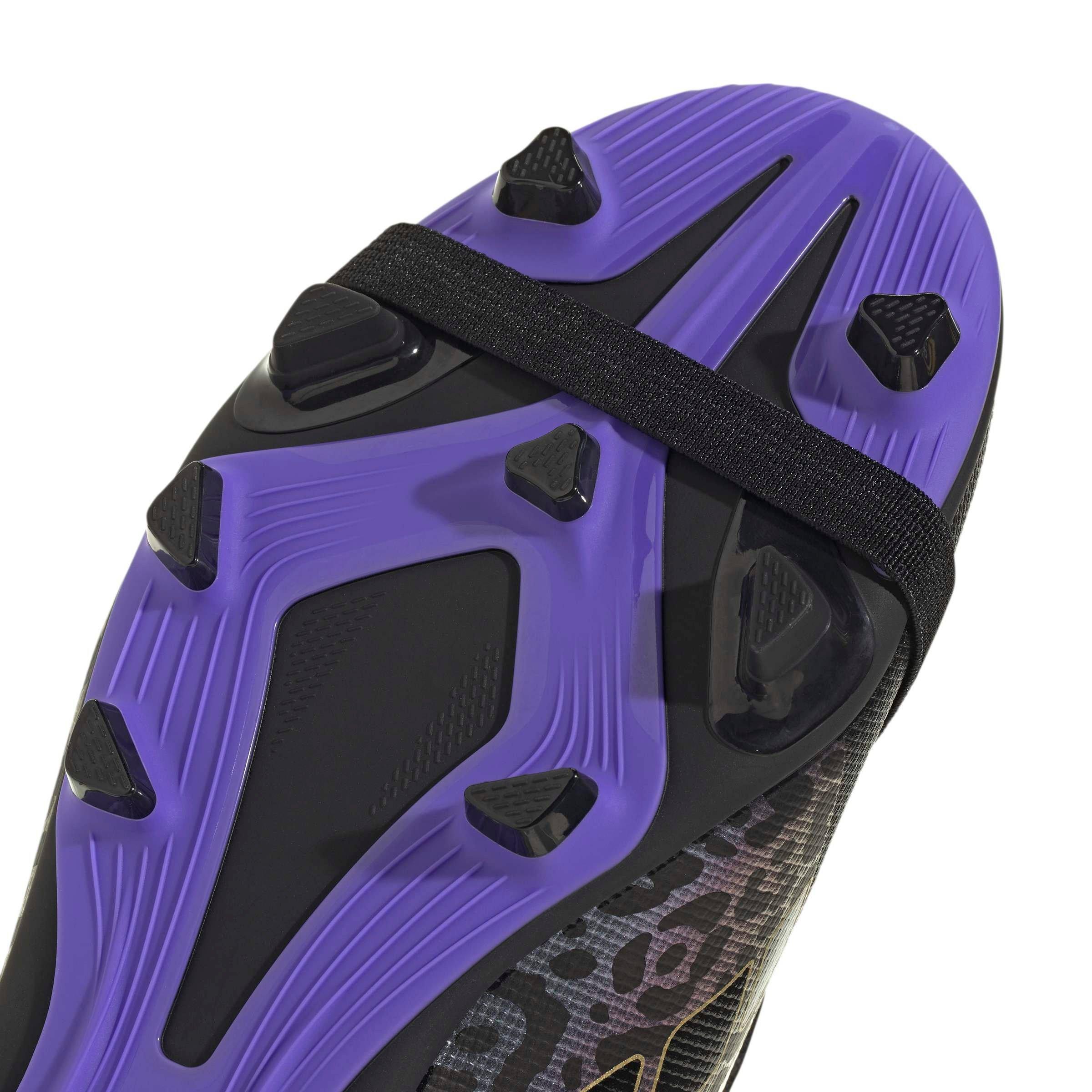 adidas Predator Club FOTEL FG "Core Black/Gold Metallic/Core Black" Grade School Kids' Soccer Cleat - BLACK/GOLD/BLACK Thumbnail View 8