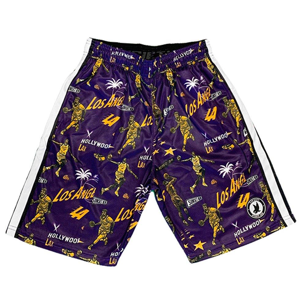 Flow Society LA Basketball Flow Big Boys' Purple/Yellow Shorts