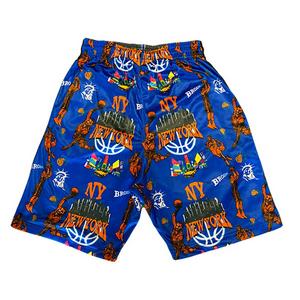 Flow Society Big Boys' NY Basketball Flow Shorts -Blue