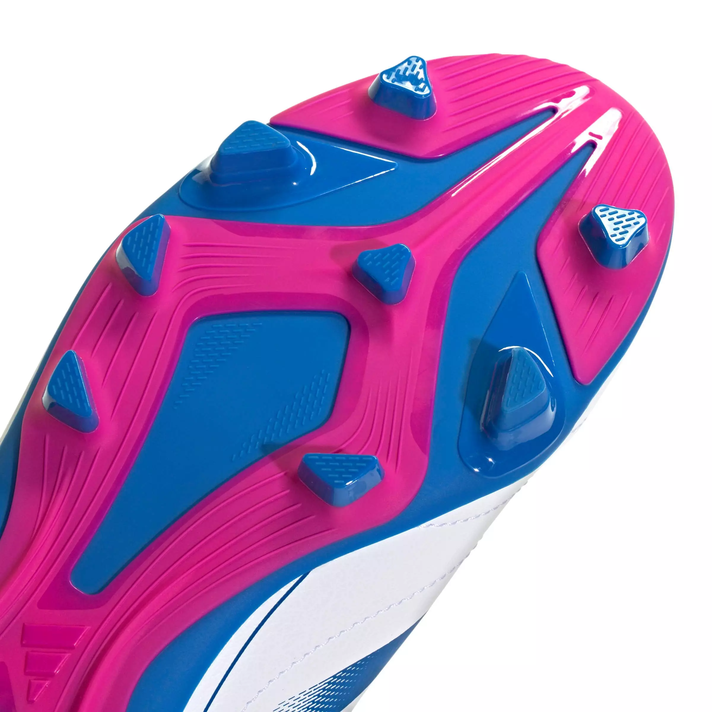 adidas Goletto IX Laceless FG "Ftwr White/Bright Royal/Shock Pink 2" Grade School Kids' Soccer Cleat - WHITE/ROYAL/PINK