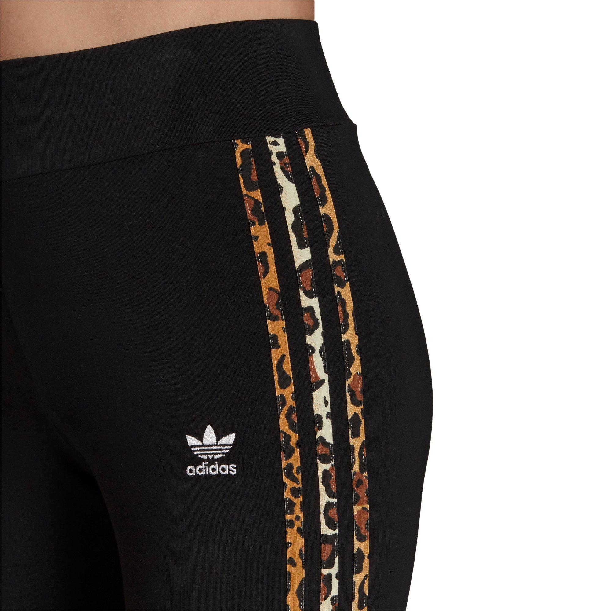 adidas Women's Leopard 3-Stripe Leggings - Hibbett