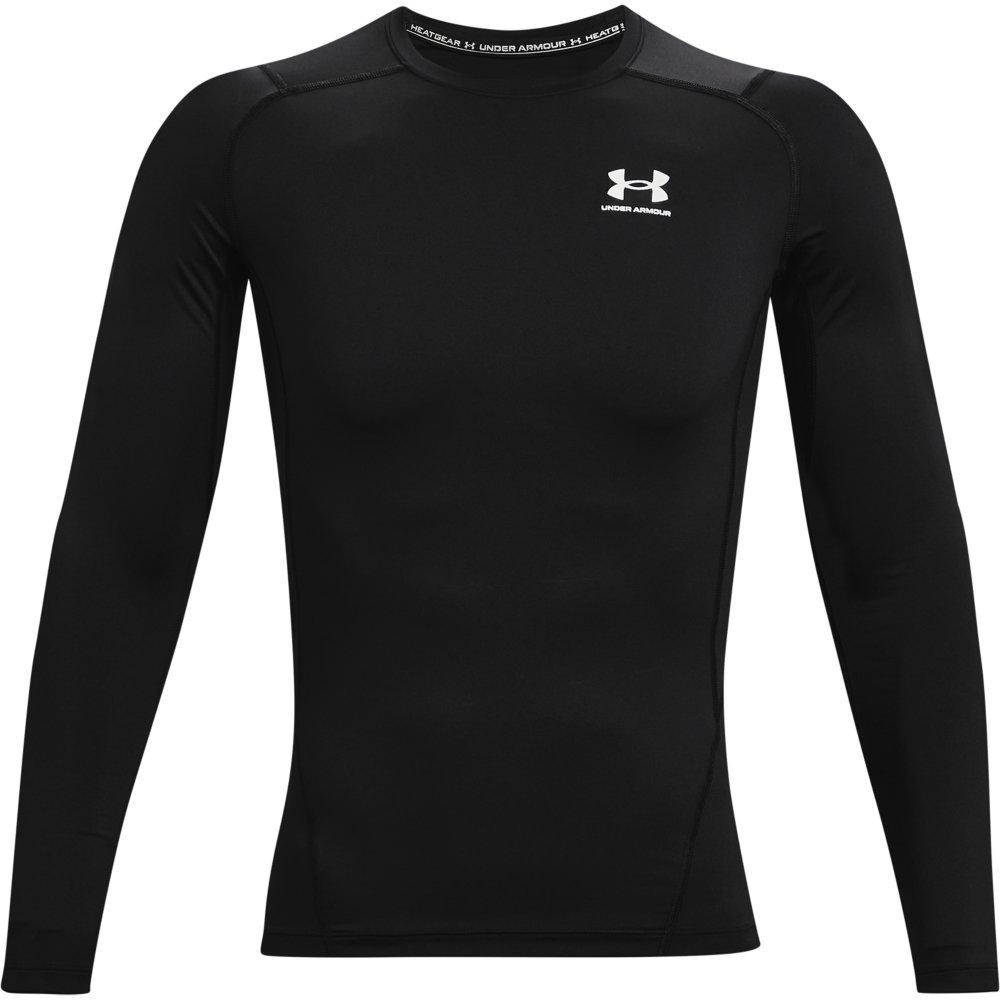 Under Armour Men's "Black" HeatGear Long-Sleeve Compression Shirt - BLACK Thumbnail View 6