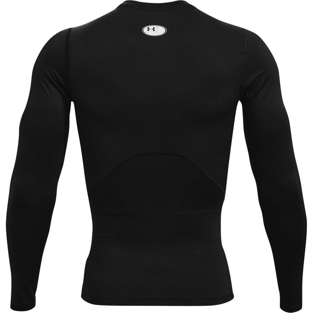 Under Armour Men's "Black" HeatGear Long-Sleeve Compression Shirt - BLACK Thumbnail View 5