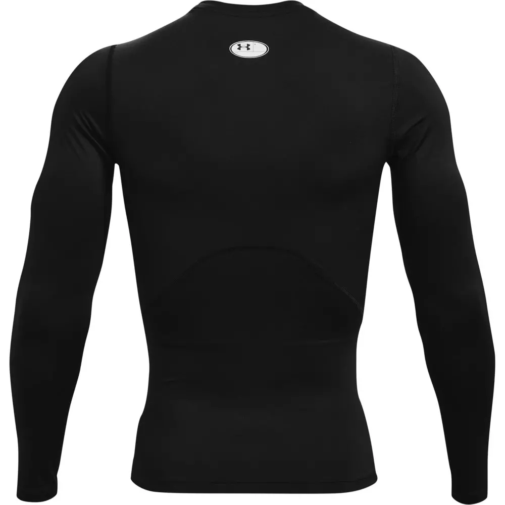 Under Armour Men's "Black" HeatGear Long-Sleeve Compression Shirt - BLACK