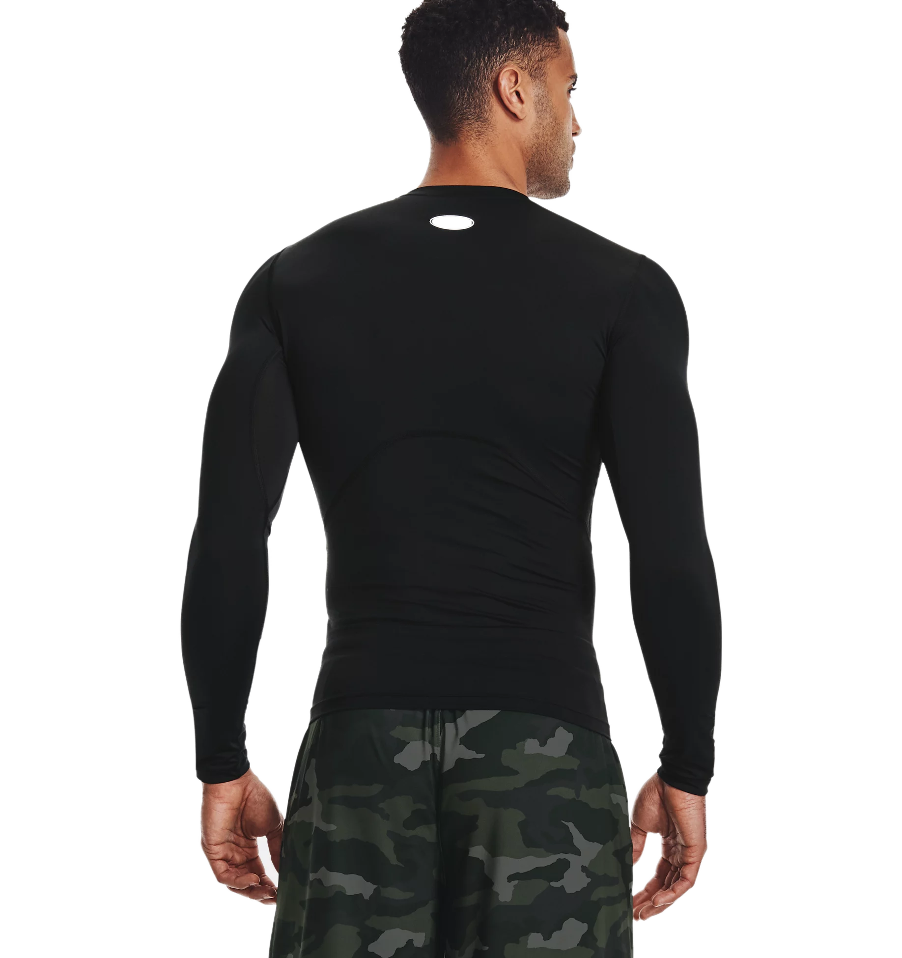 Under Armour Men's "Black" HeatGear Long-Sleeve Compression Shirt - BLACK