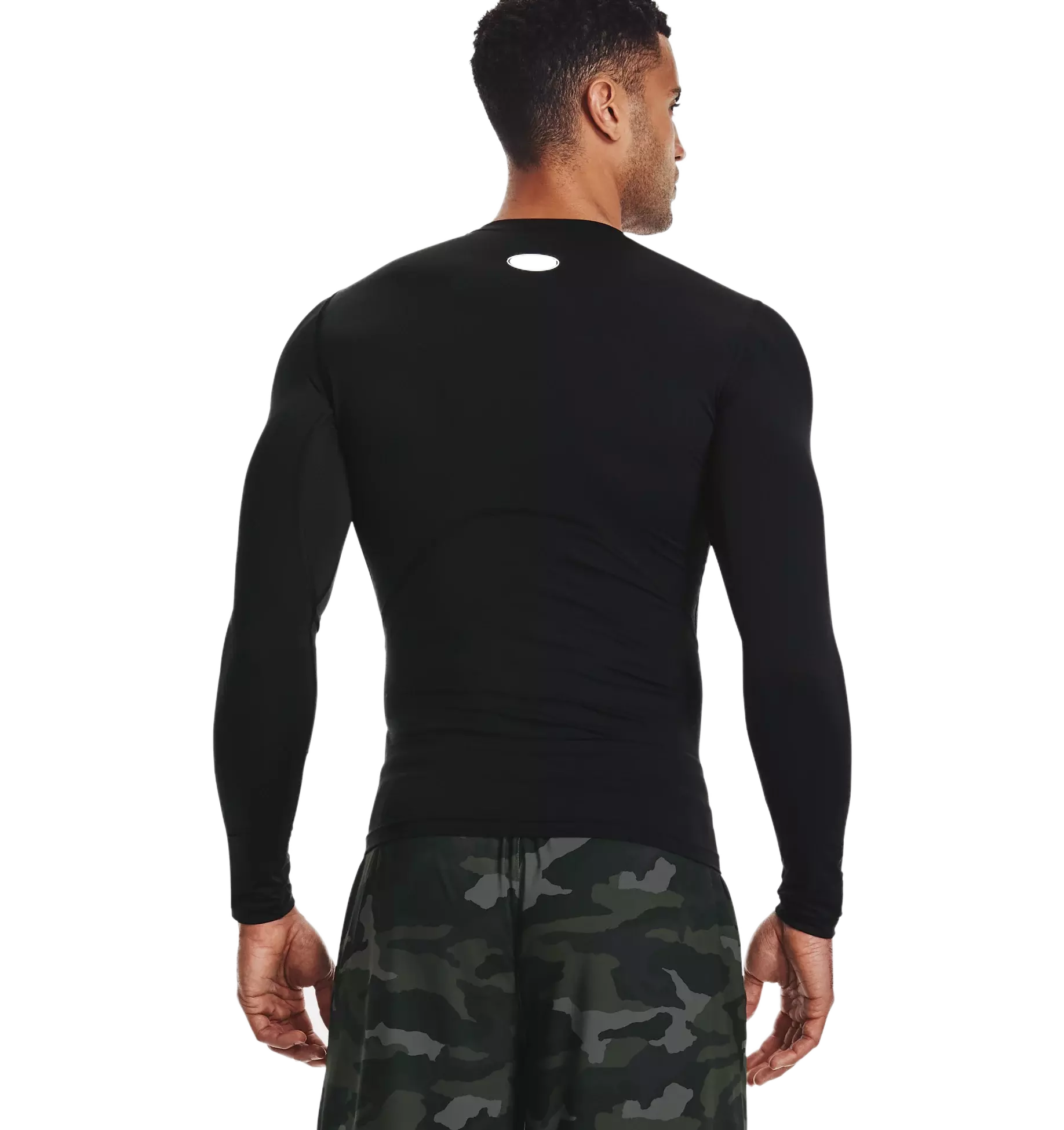 Under Armour Men's "Black" HeatGear Long-Sleeve Compression Shirt - BLACK