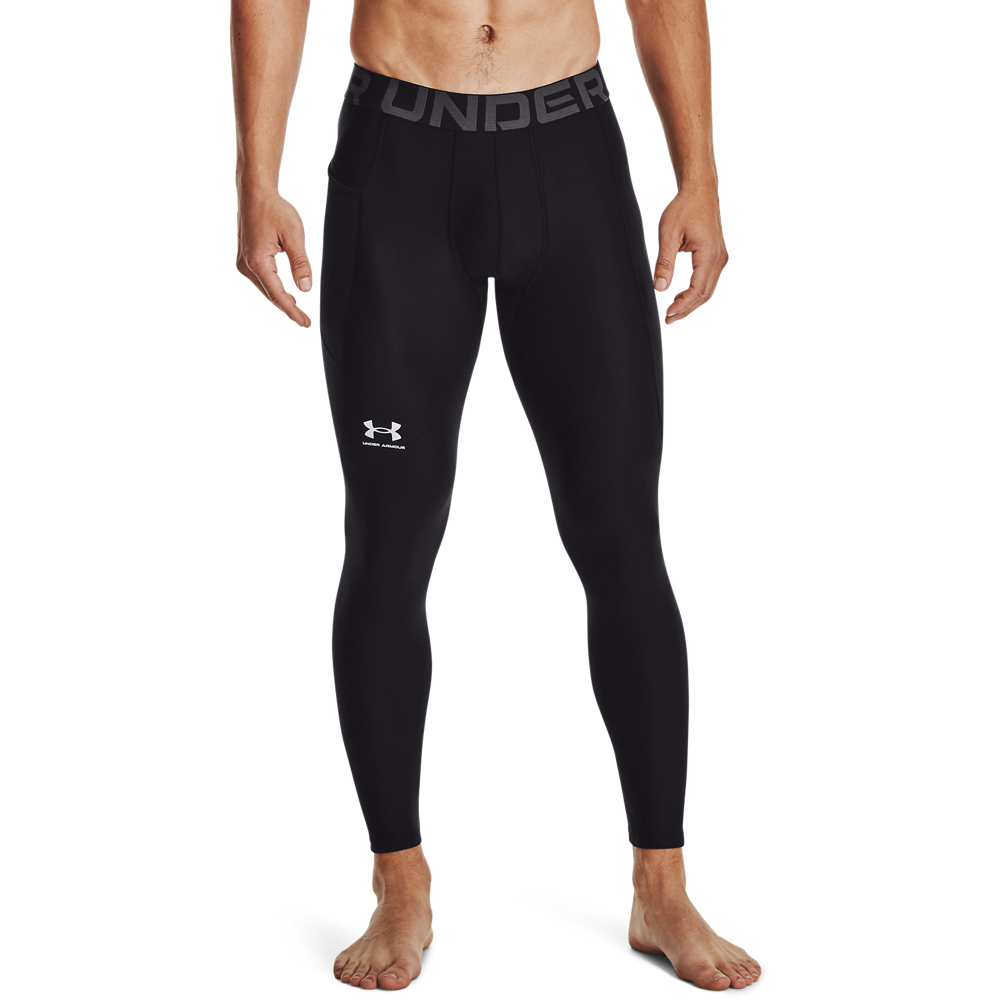 Under Armour Men's HeatGear Armour Leggings - Black - BLACK Thumbnail View 1