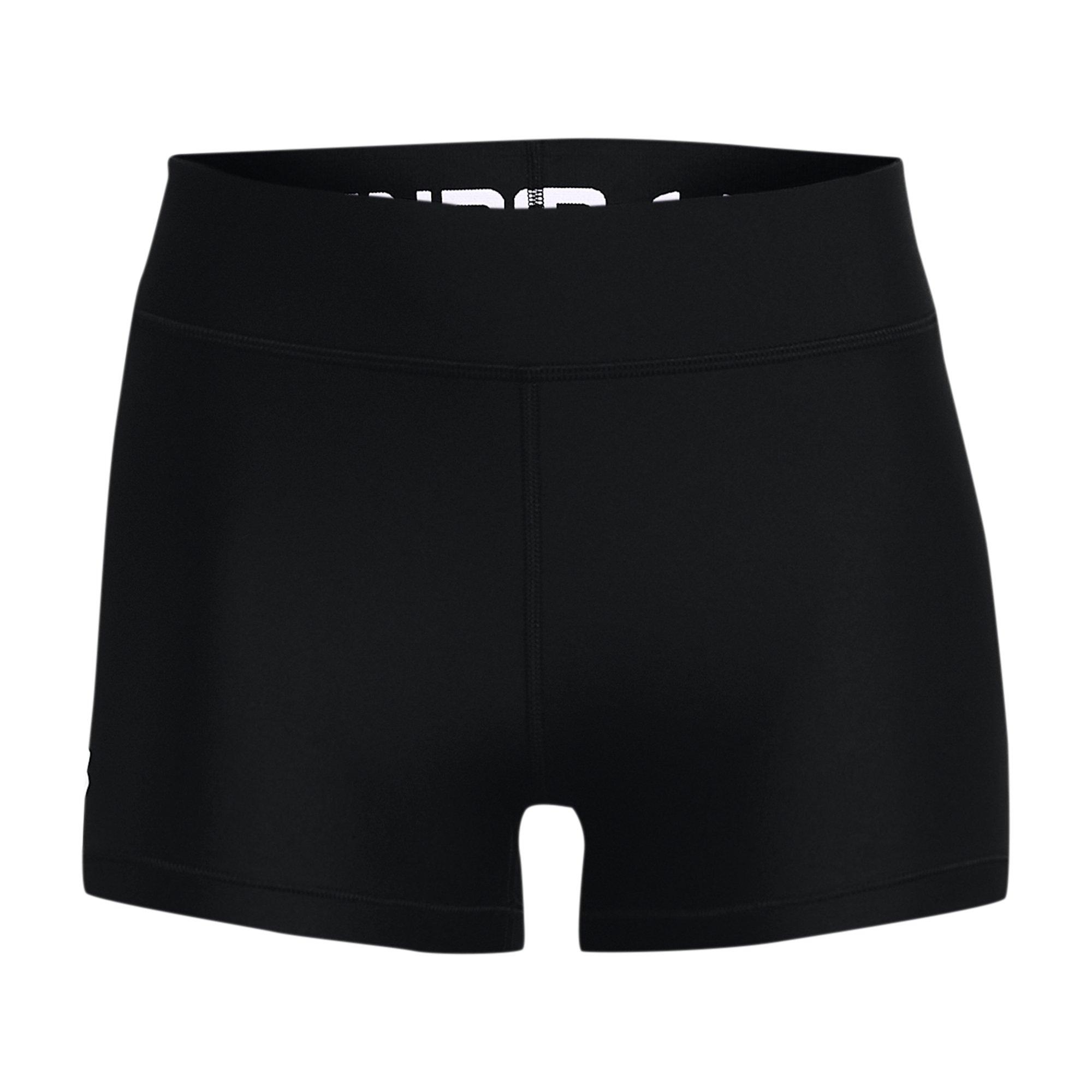 Under Armour Women's HeatGear Mid-Rise Shorts - BLACK Thumbnail View 1