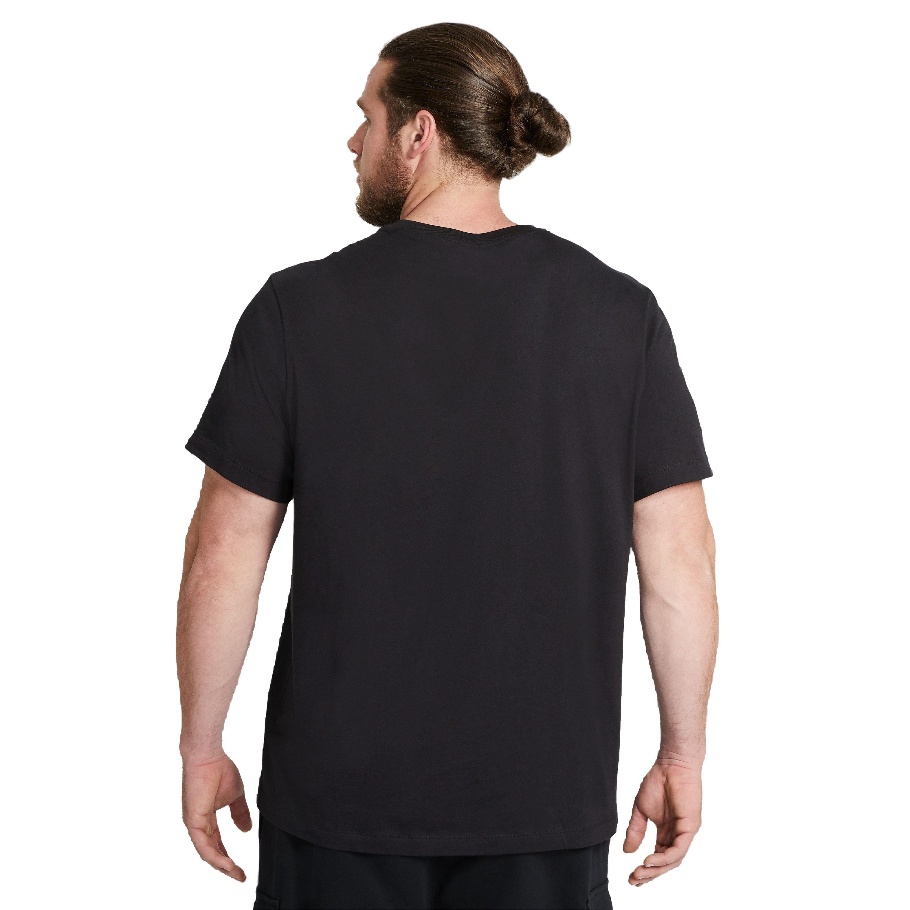 Nike Men's Sportswear Club Tee - Black/White - BLACK Thumbnail View 2
