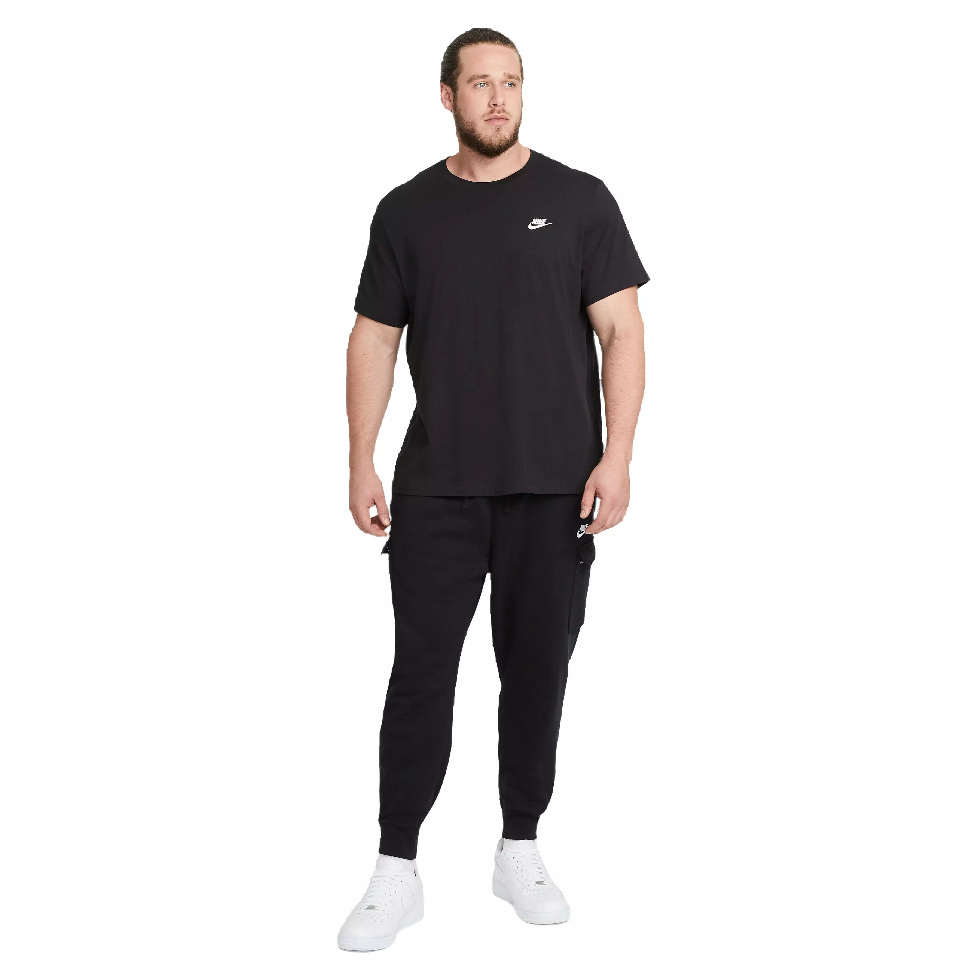Nike Men's Sportswear Club Tee - Black/White - BLACK