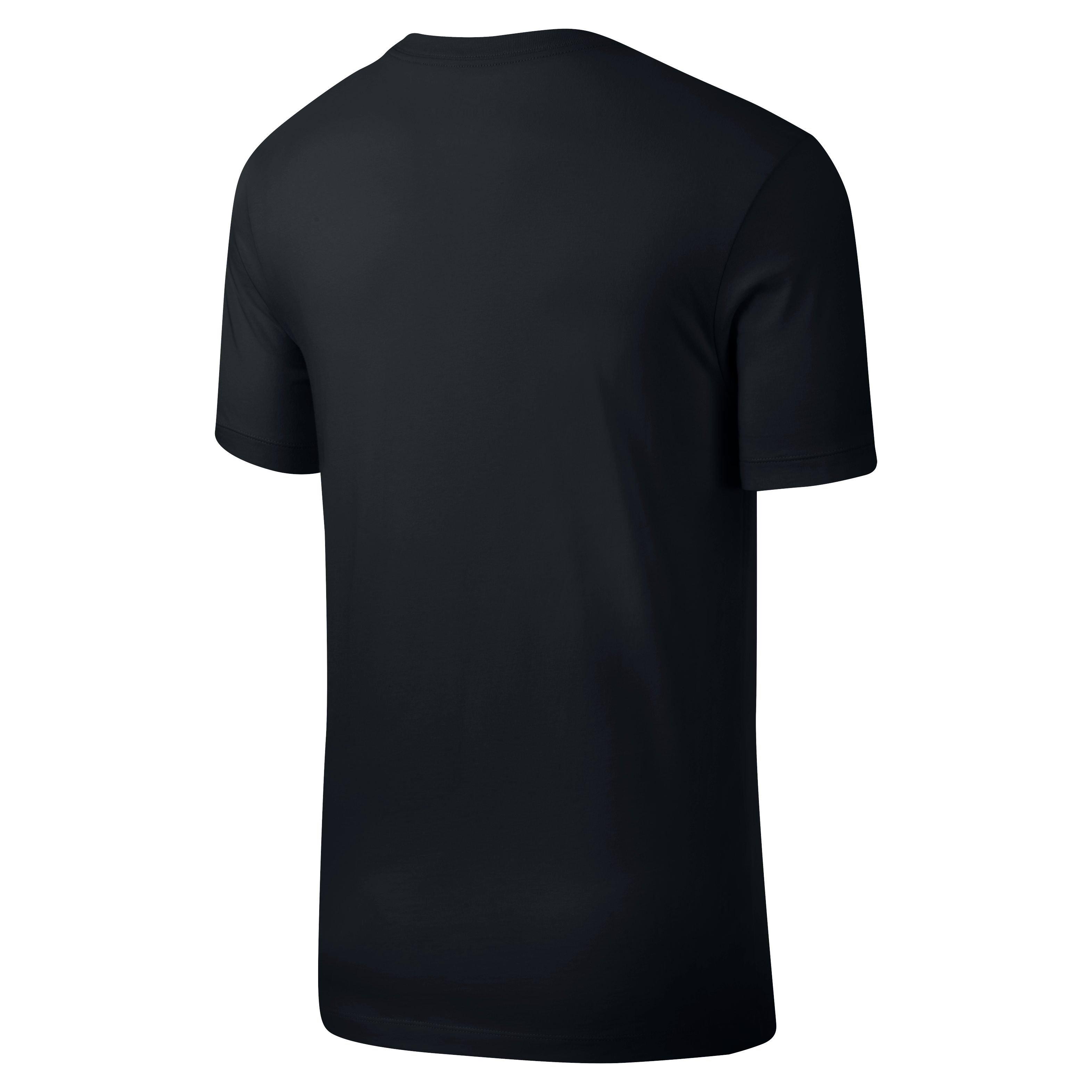 Nike Men's Sportswear Club Tee - Black/White - BLACK Thumbnail View 6