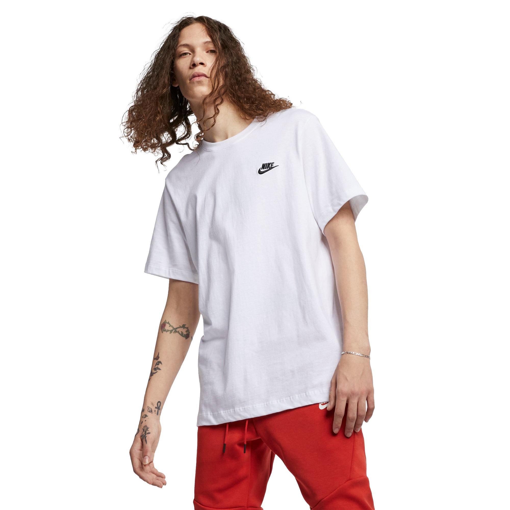 Nike Men's Sportswear Club Men's "White" T-Shirt - WHITE Thumbnail View 1