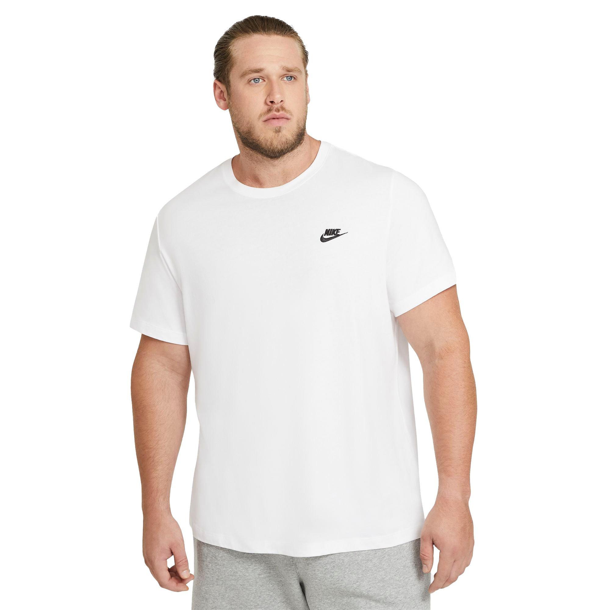 Nike Men's Sportswear Club Men's "White" T-Shirt - WHITE Thumbnail View 5