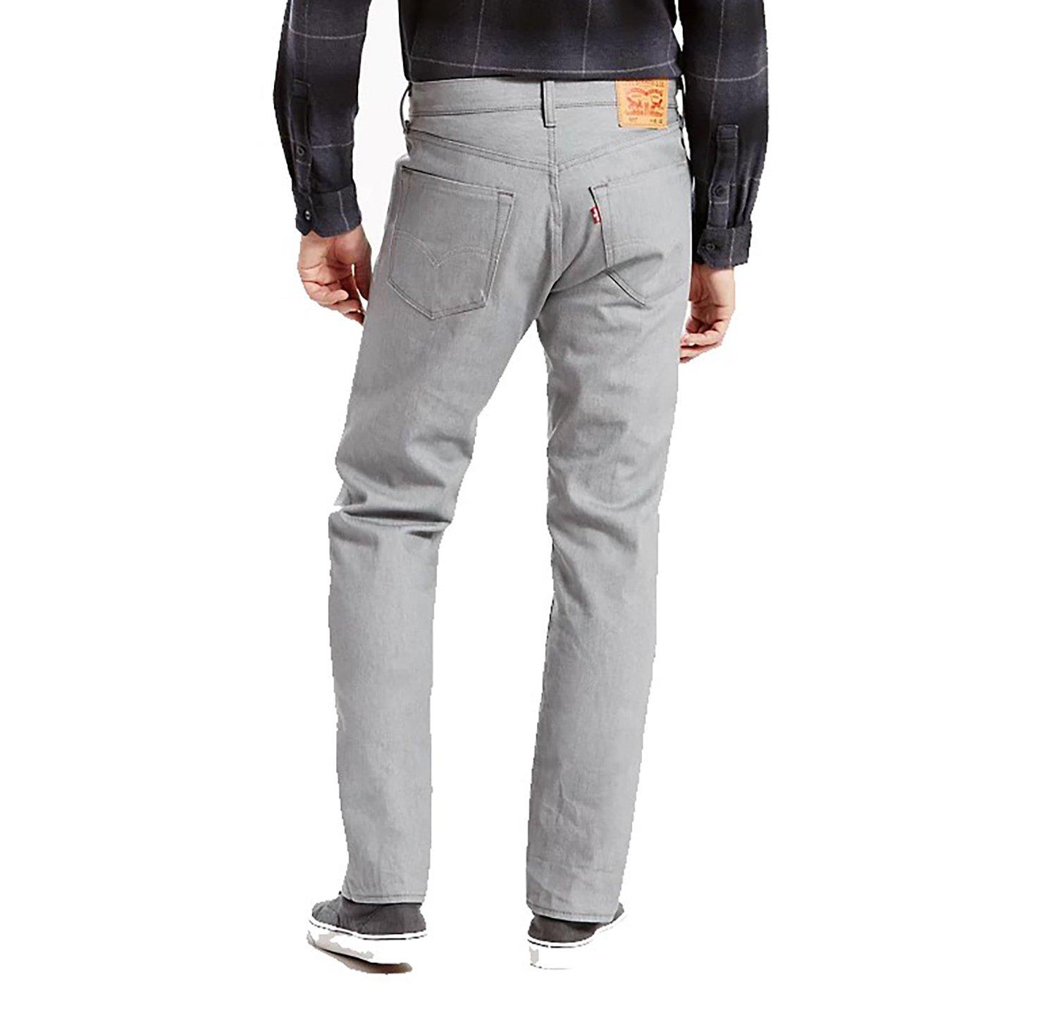 Levi's Men's 501 Original Straight Fit Jeans - Grey - GREY Thumbnail View 4