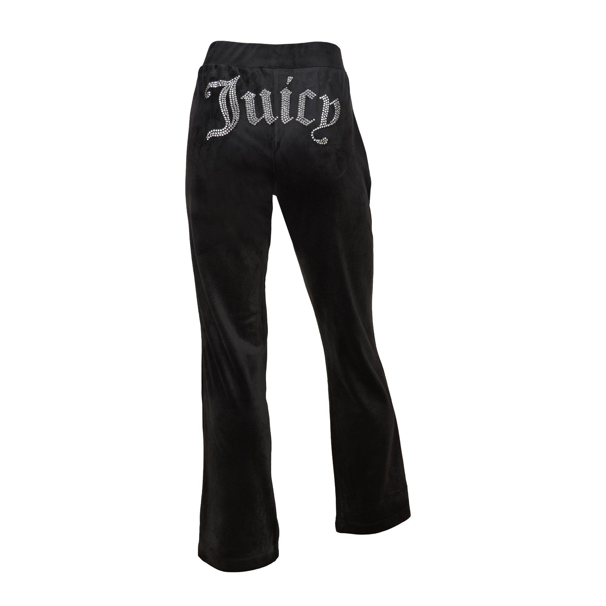 Juicy Couture Women's Velour Pants - Black - Hibbett
