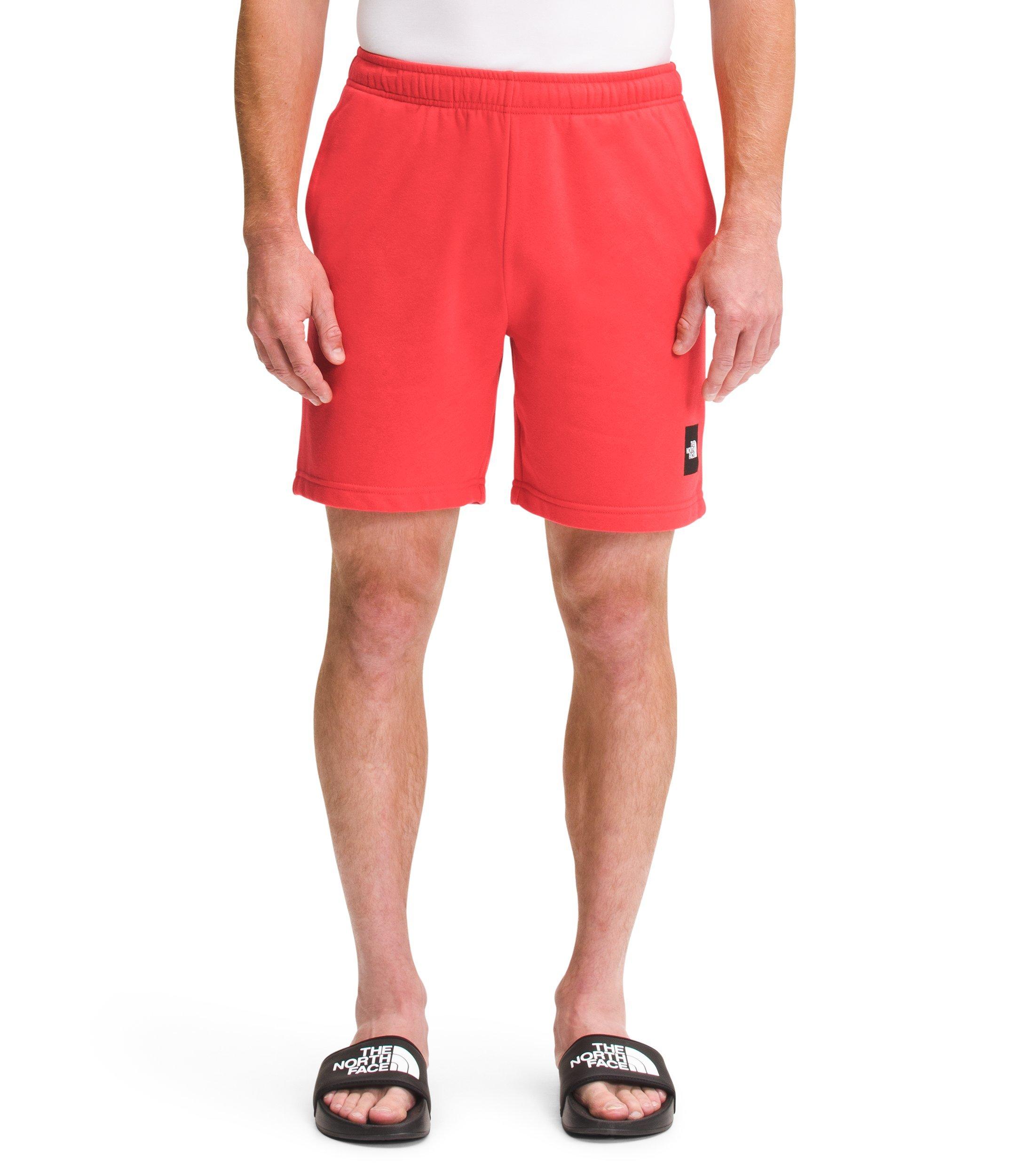 north face red shorts