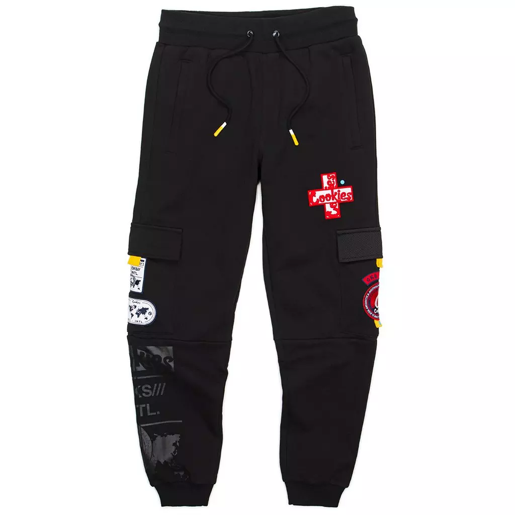 Cookies Men's Mile High Fleece Cargo Sweatpant-Black - BLACK