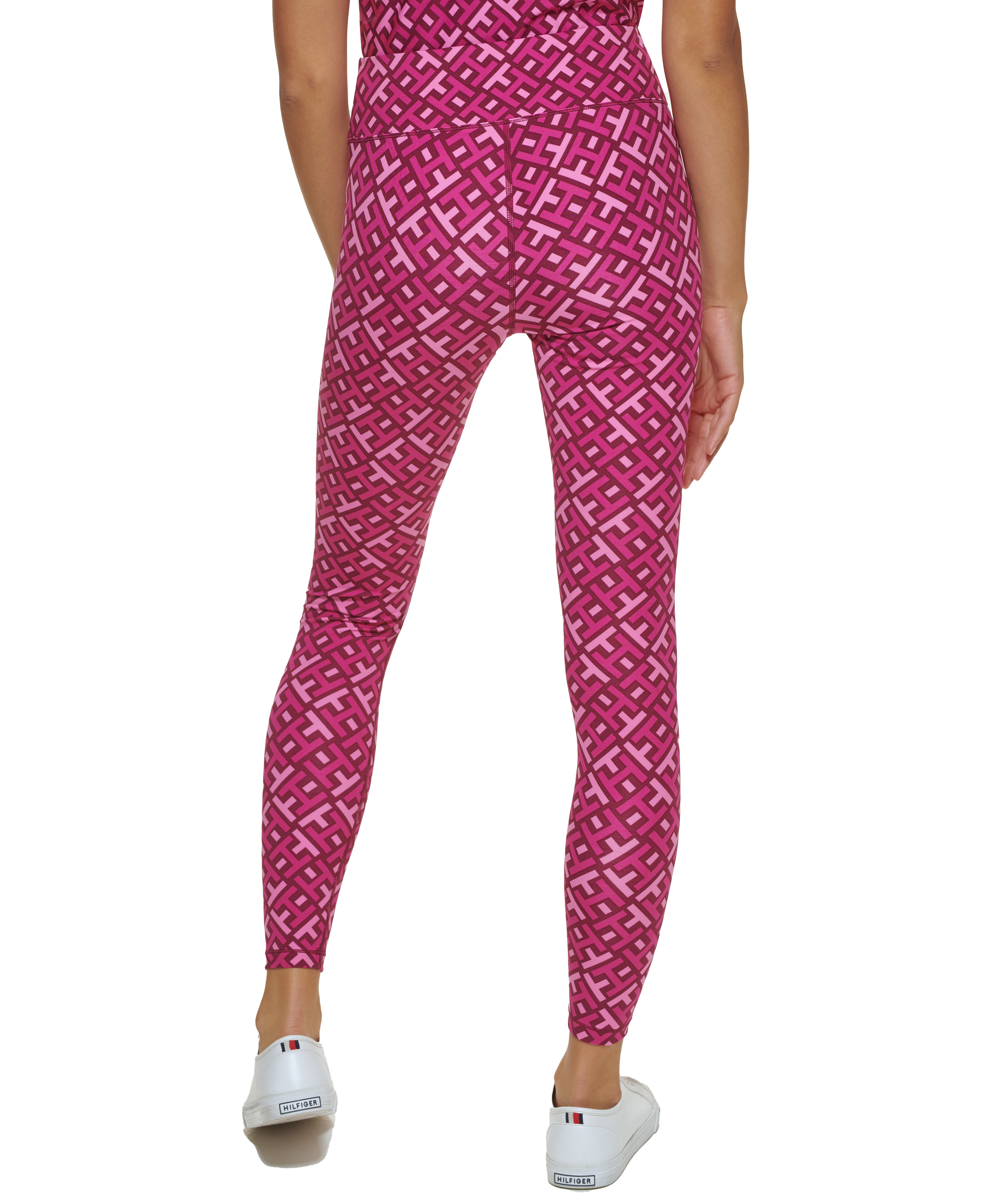 Tommy Hilfiger Women's High-Rise Logo Leggings-Purple - PURPLE Thumbnail View 2