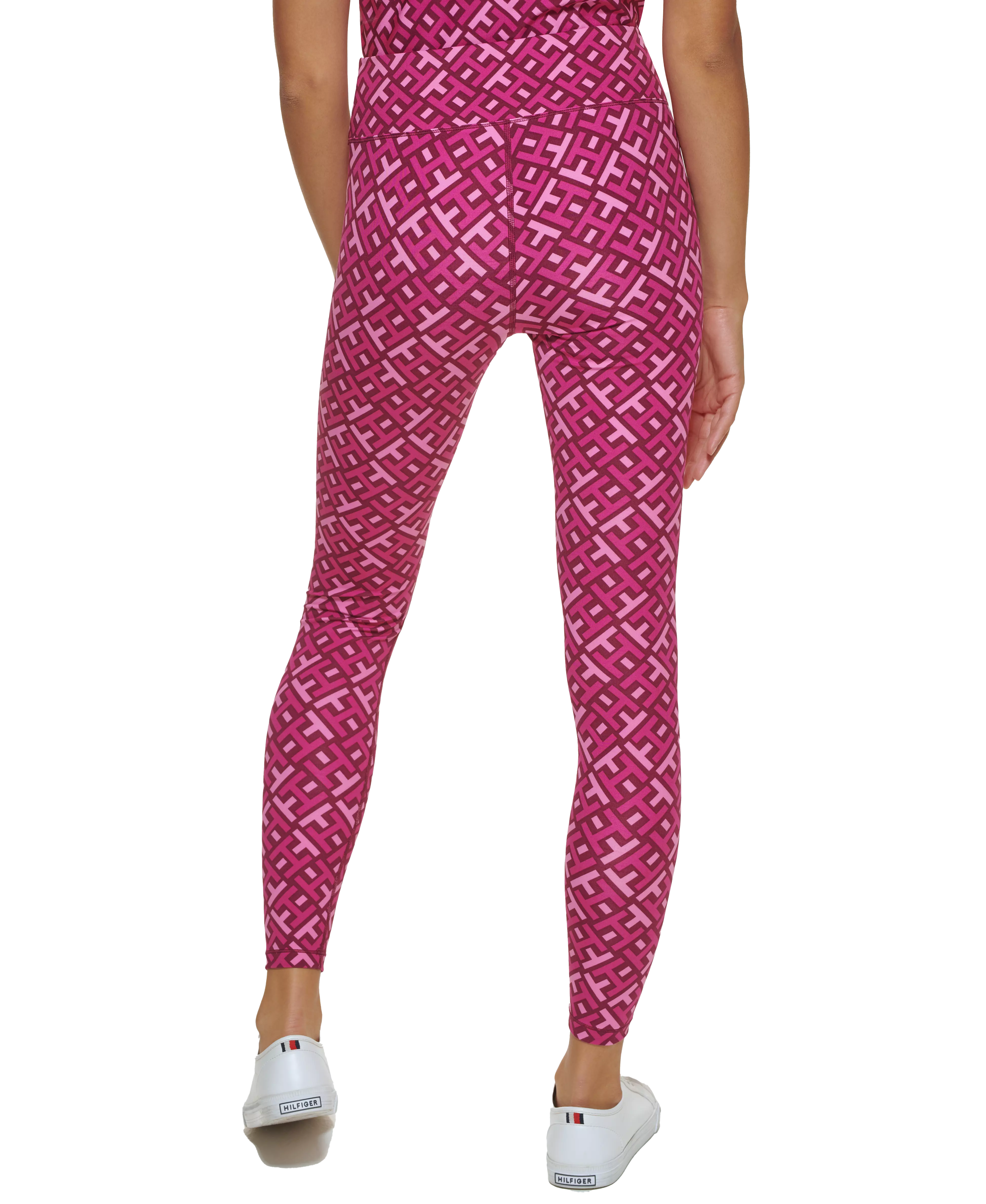 Tommy Hilfiger Women's High-Rise Logo Leggings-Purple - PURPLE