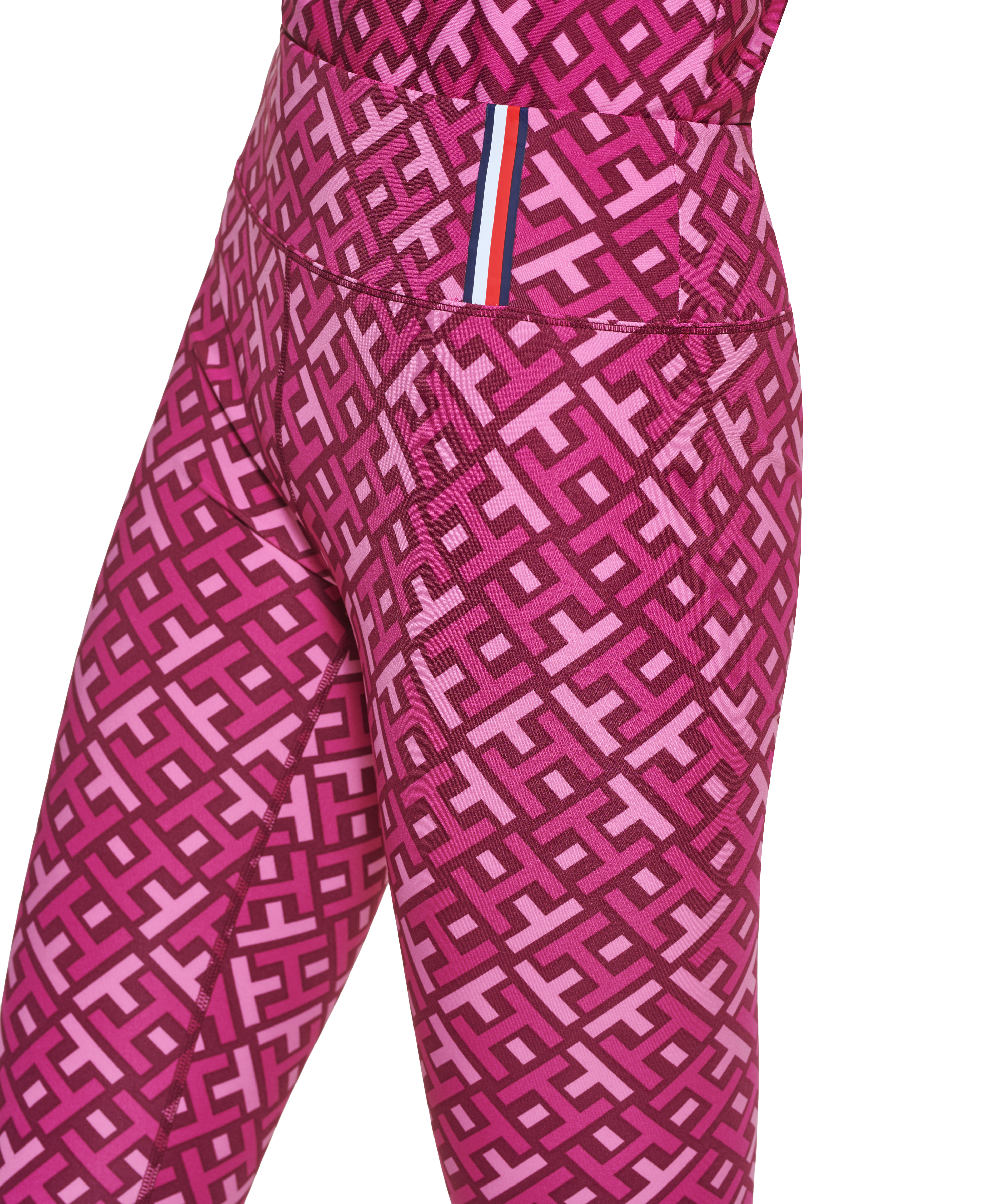 Tommy Hilfiger Women's High-Rise Logo Leggings-Purple - PURPLE Thumbnail View 7