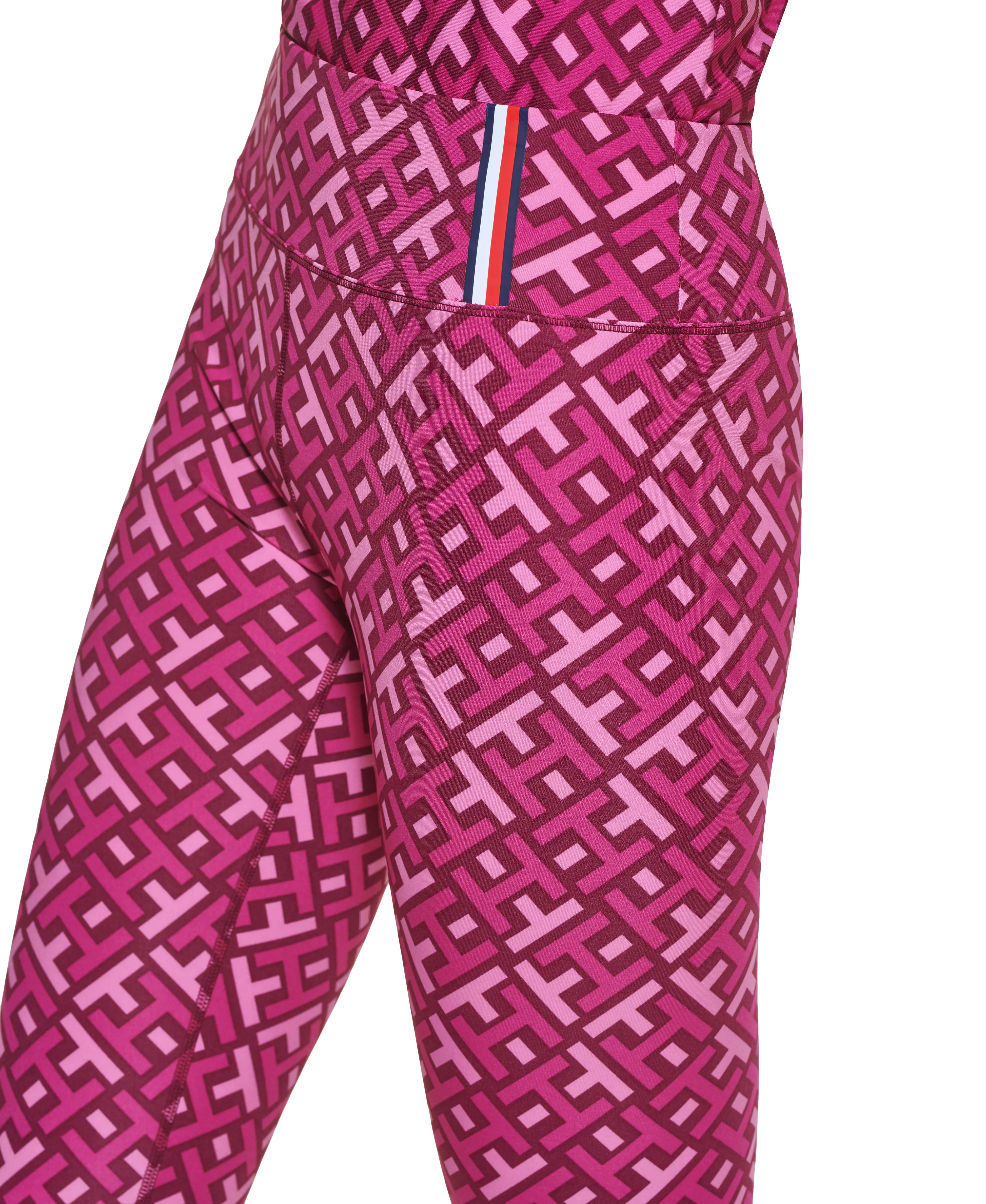 Tommy Hilfiger Women's High-Rise Logo Leggings-Purple - PURPLE