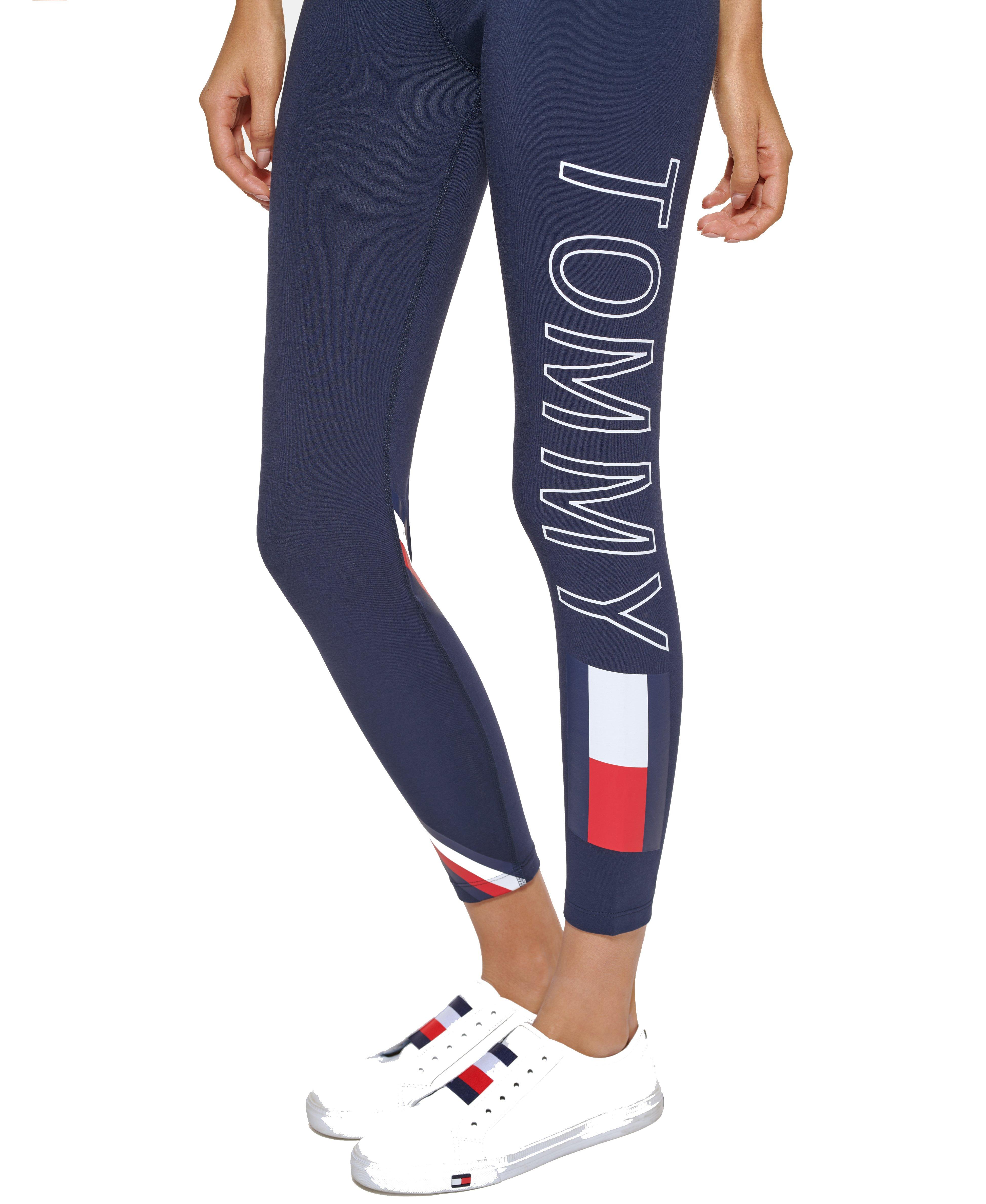 Tommy Hilfiger Women's Performance High Rise Full Length Legging, Navy, M  at  Women's Clothing store