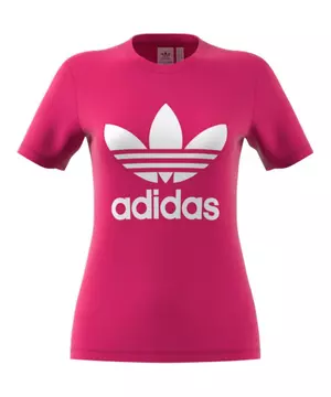 ADIDAS ORIGINALS - Color-Block Logo-Print Cotton-Jersey T-Shirt - Red  adidas Originals