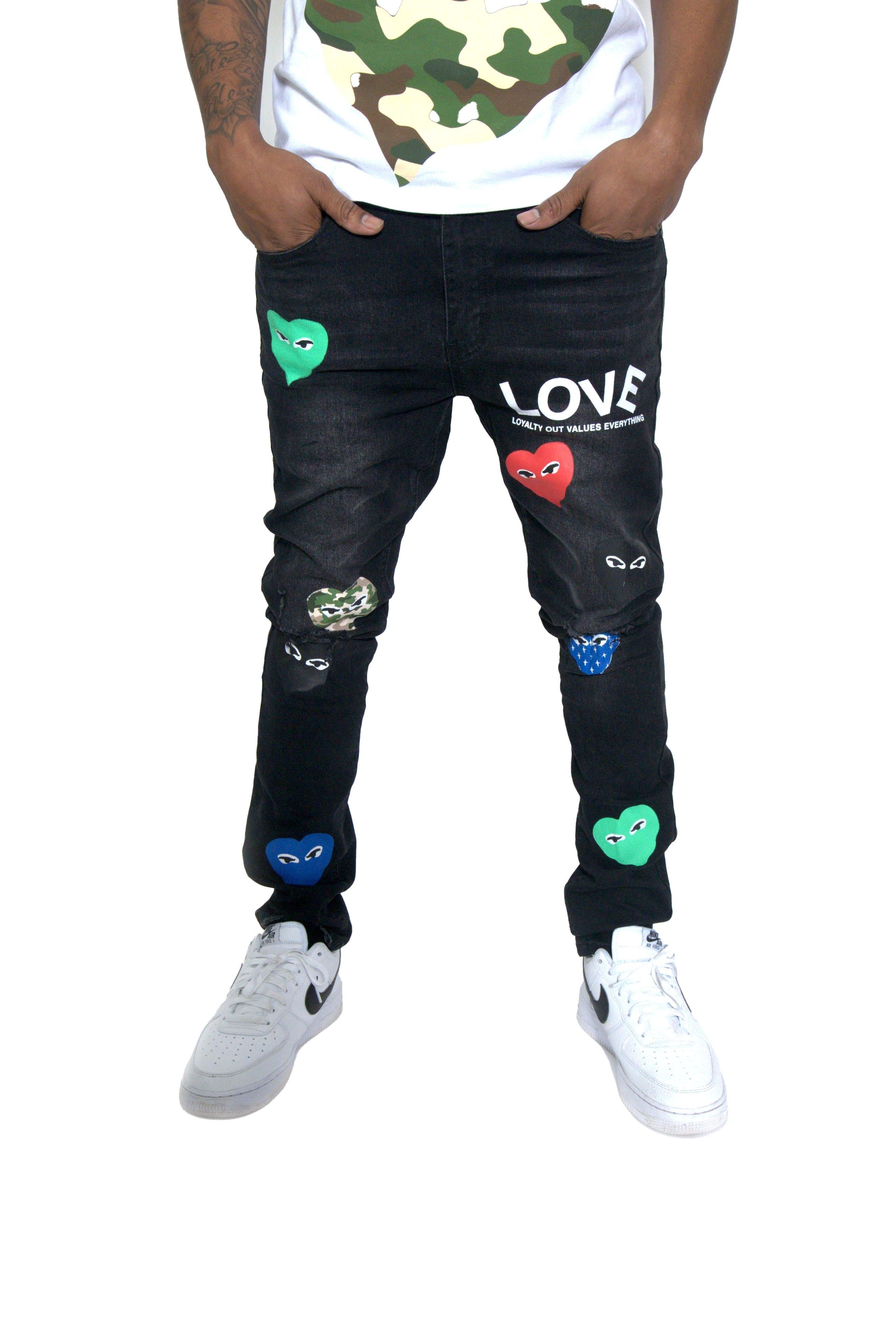 Matchesfashion Herren Kleidung Hosen & Jeans Jeans Tapered Jeans Heart-logo Relaxed-leg Jeans 