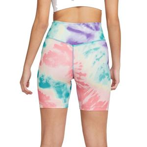 Nike Women's One Gel Tie-Dye Mid-Rise 7" Bike Shorts-Multi-Color