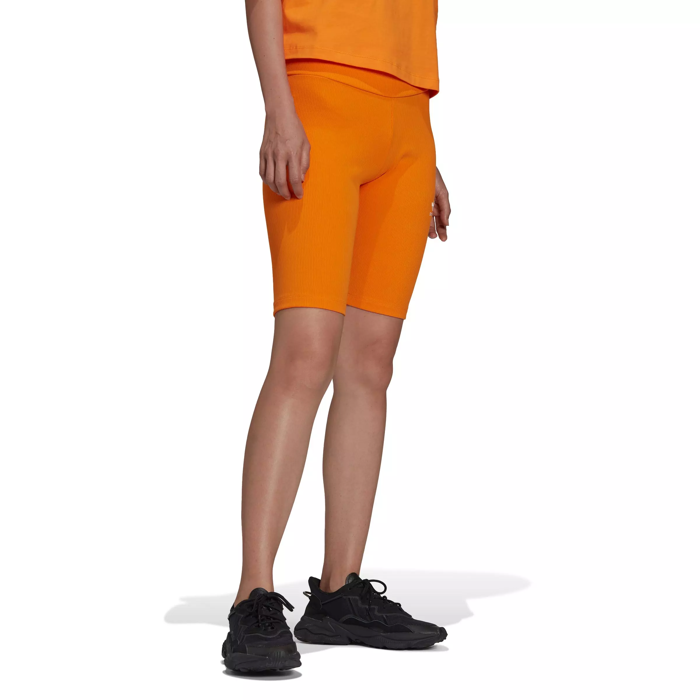 womens orange adidas shorts