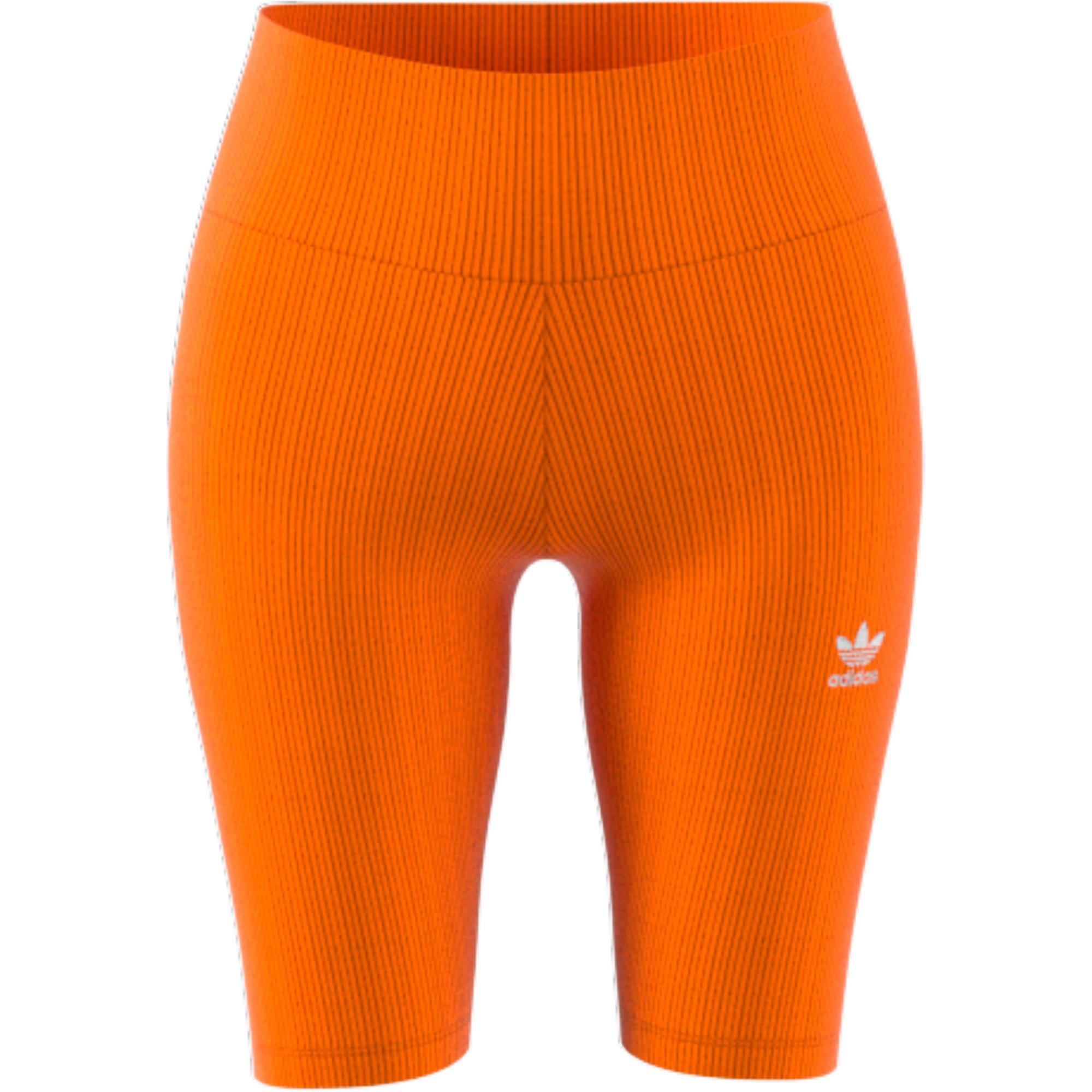 adidas Women's Originals Adicolor Essentials Ribbed Orange Bike Shorts -  Hibbett