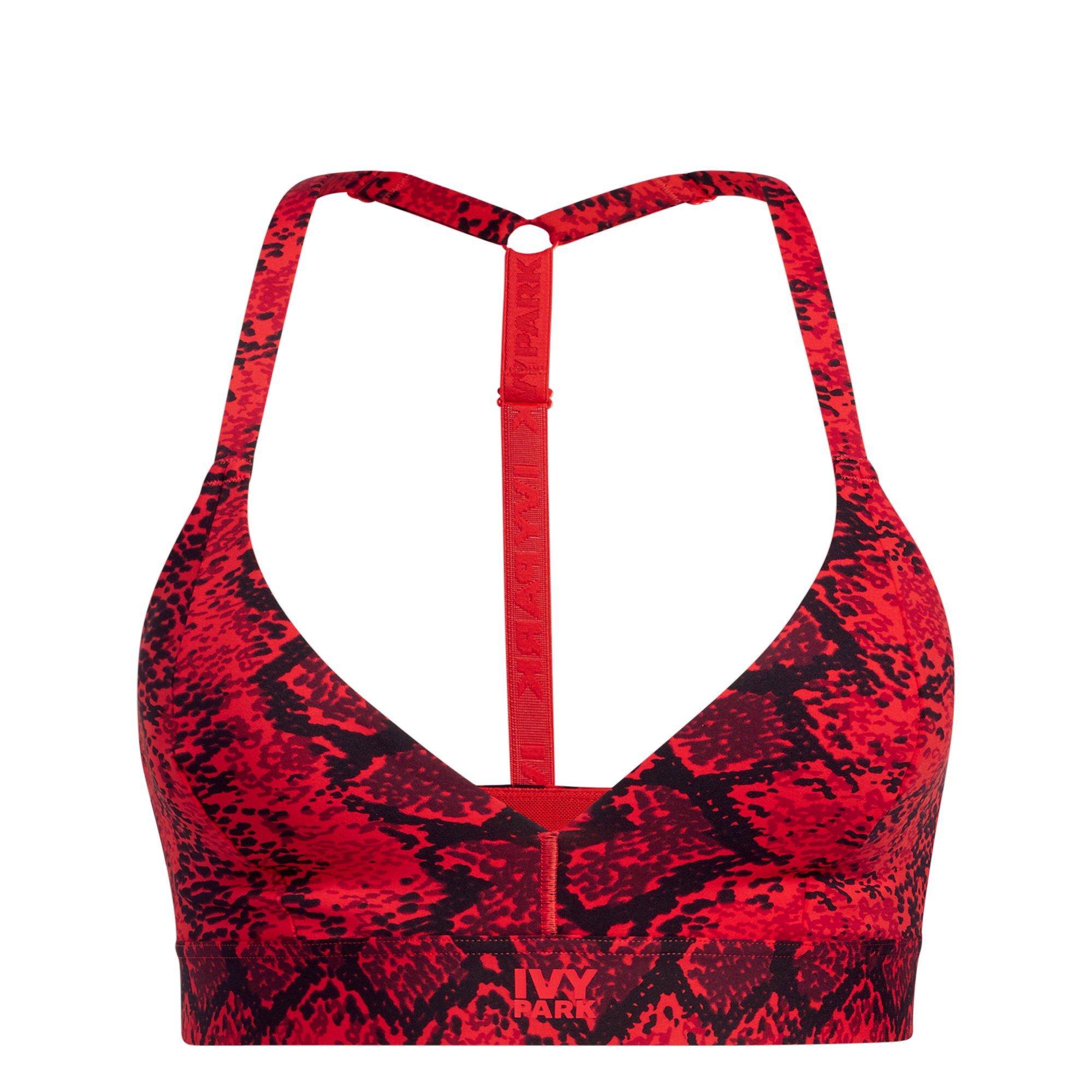 adidas x Ivy Park Women's Print Triangle Bra 2.0 - RED/BLACK Thumbnail View 4