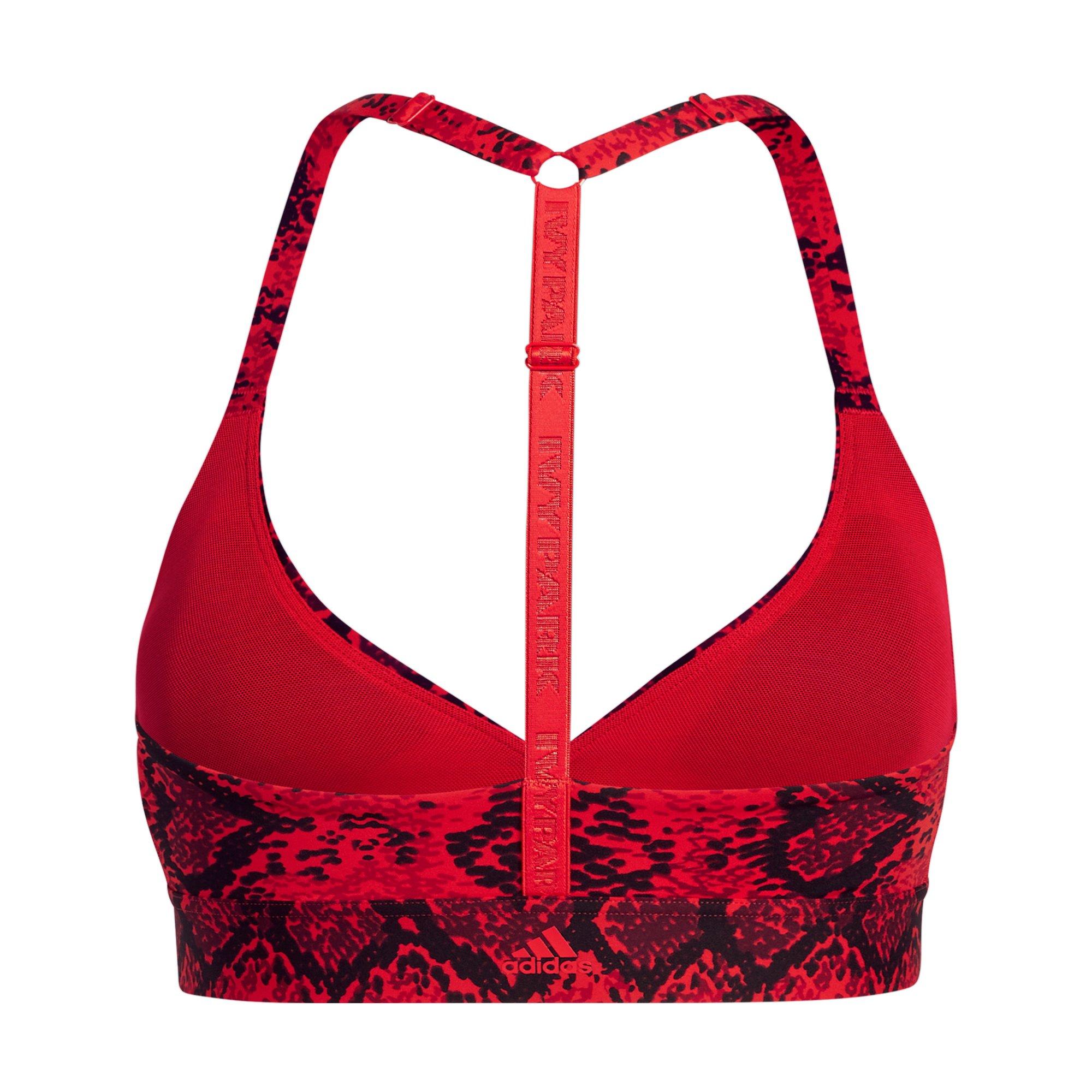 adidas x Ivy Park Women's Print Triangle Bra 2.0 - RED/BLACK Thumbnail View 5