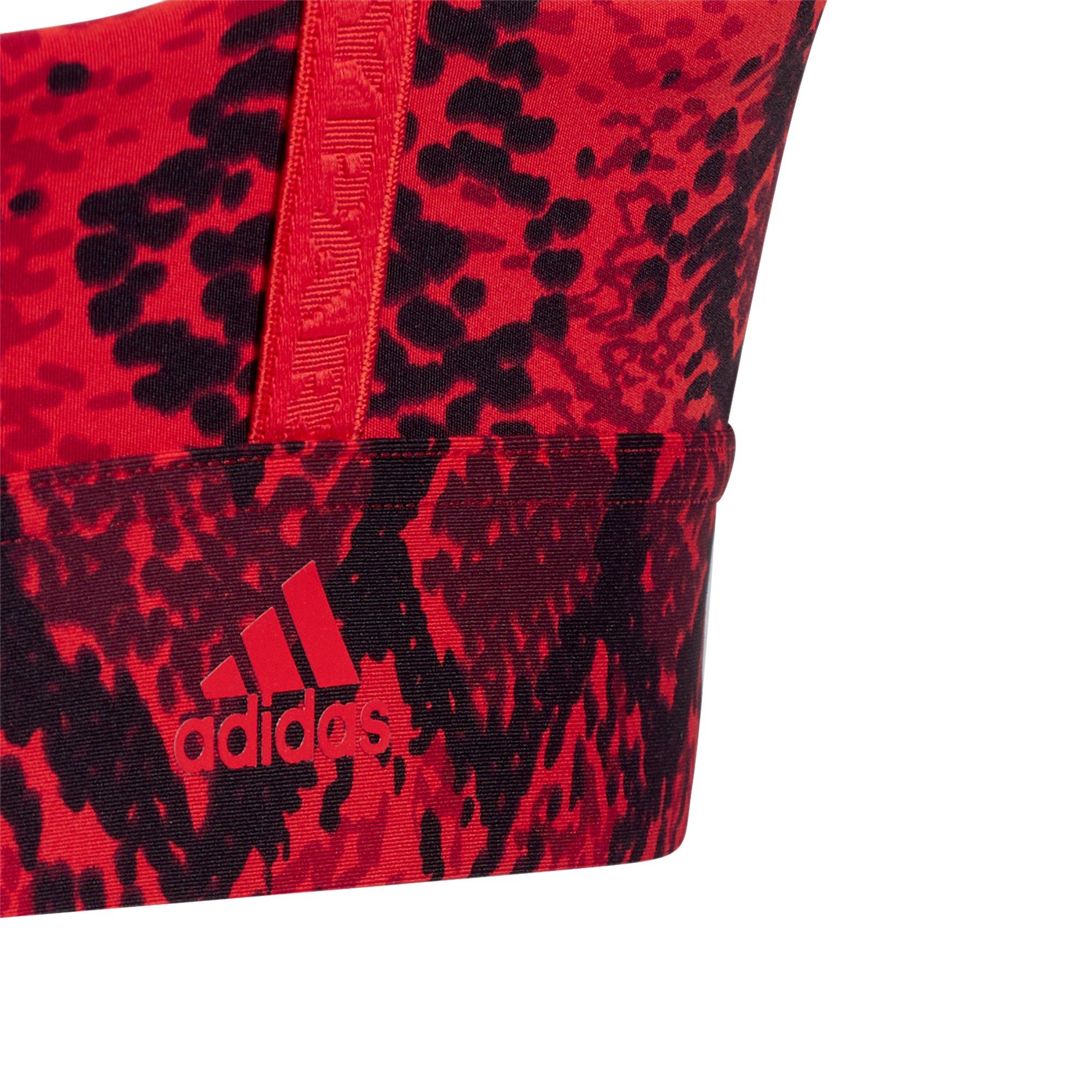adidas x Ivy Park Women's Print Triangle Bra 2.0 - RED/BLACK Thumbnail View 6