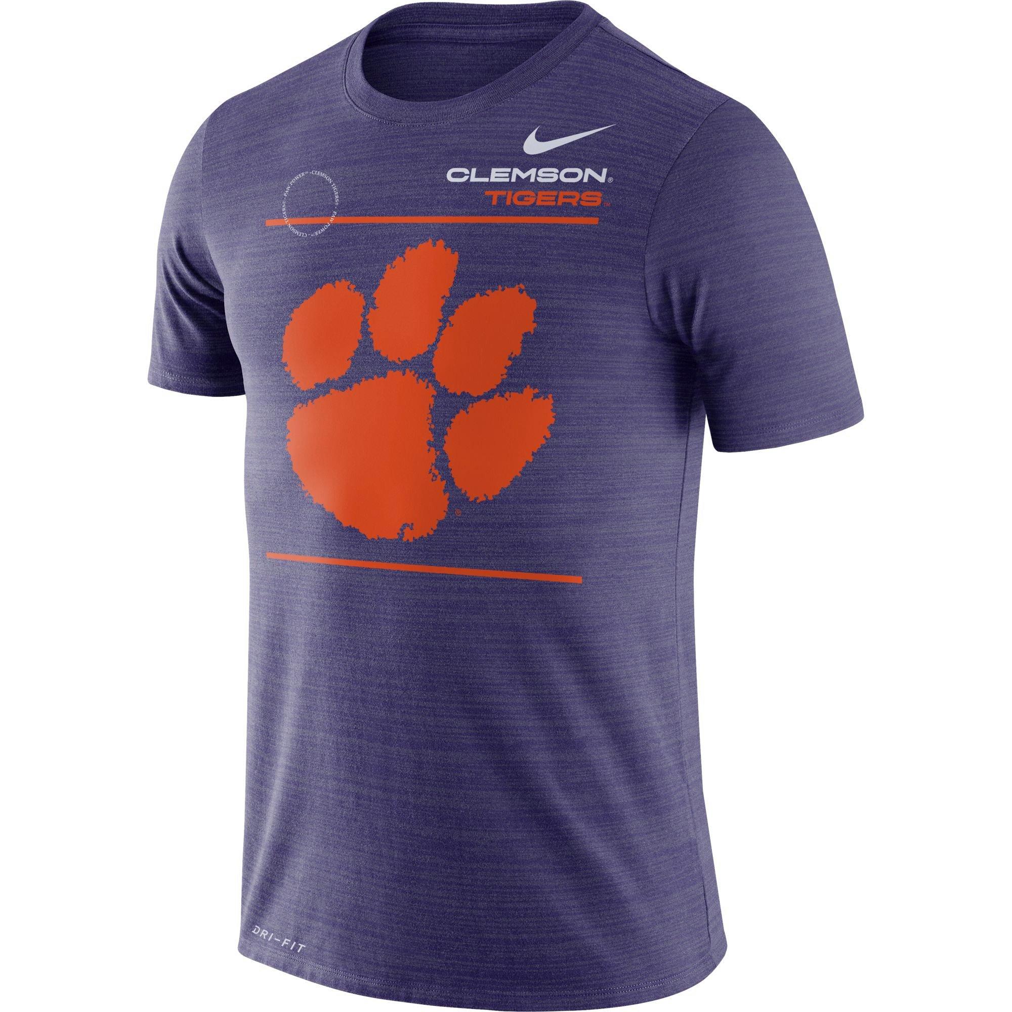 Nike Men's Clemson Tigers White Dri-FIT Velocity Football T-Shirt