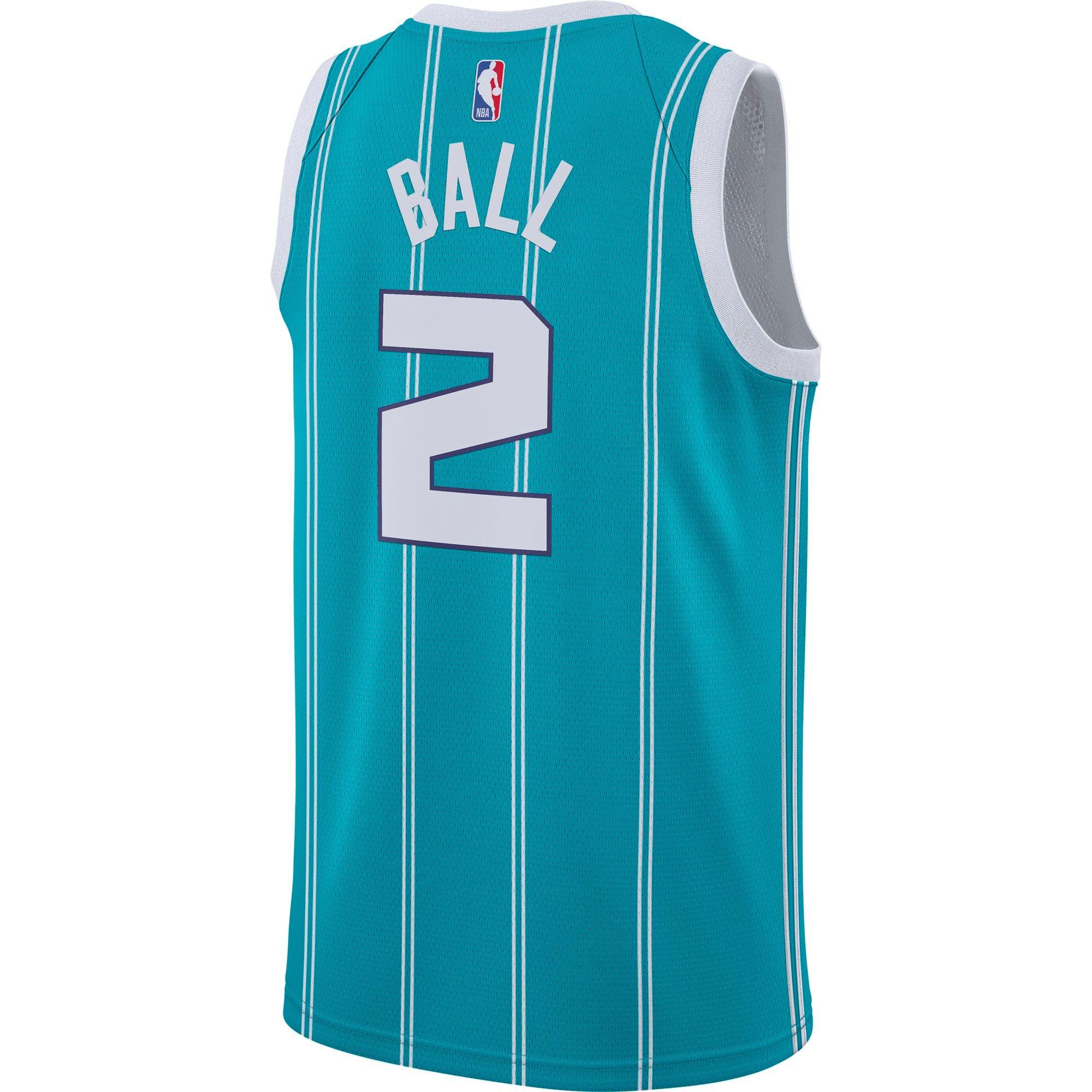Jordan Men's Charlotte Hornets Lamelo Ball Icon Edition Swingman Jersey - BLUE Thumbnail View 1