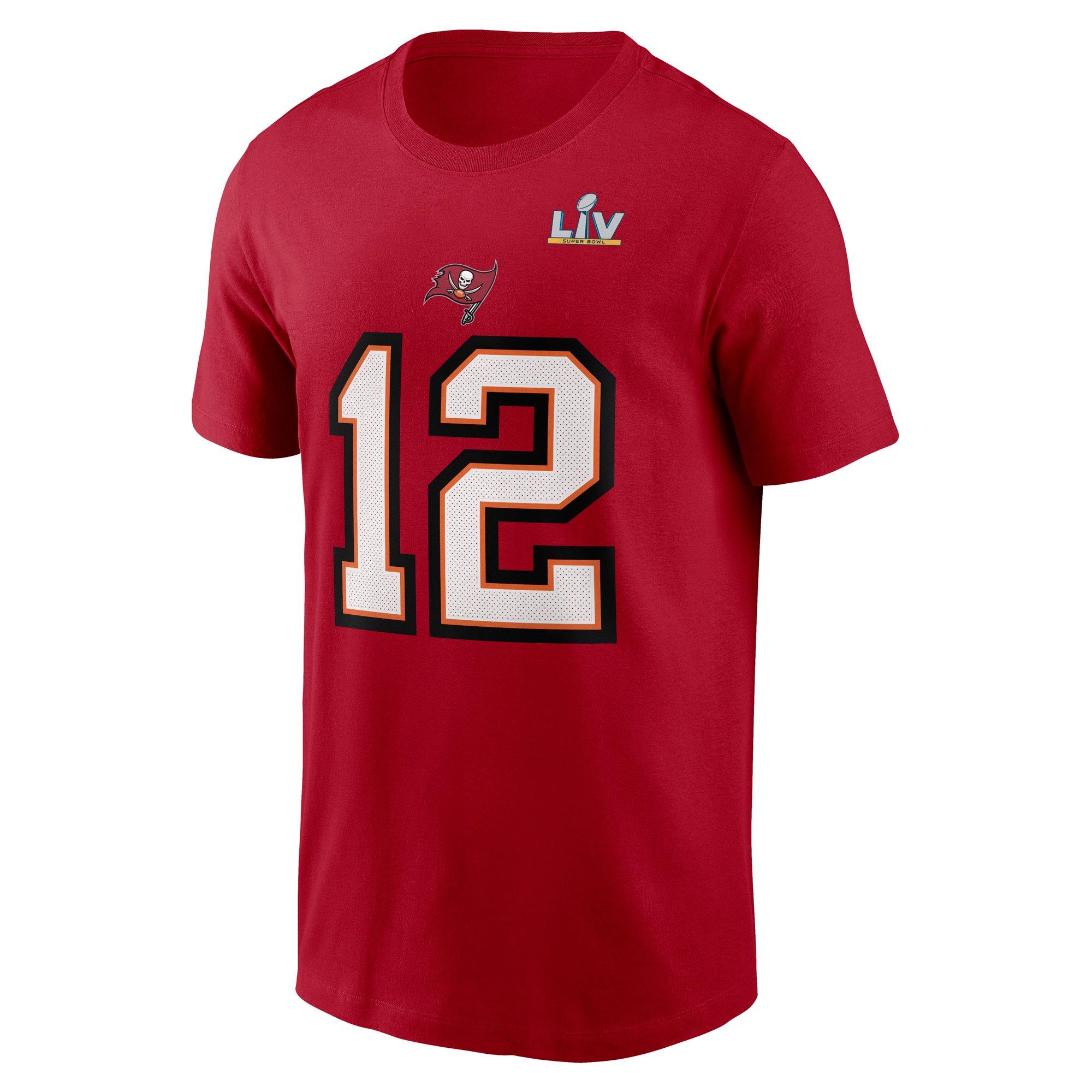 Nike Men's Tampa Bay Buccaneers Tom Brady Super Bowl Name & Number T-Shirt  - Hibbett